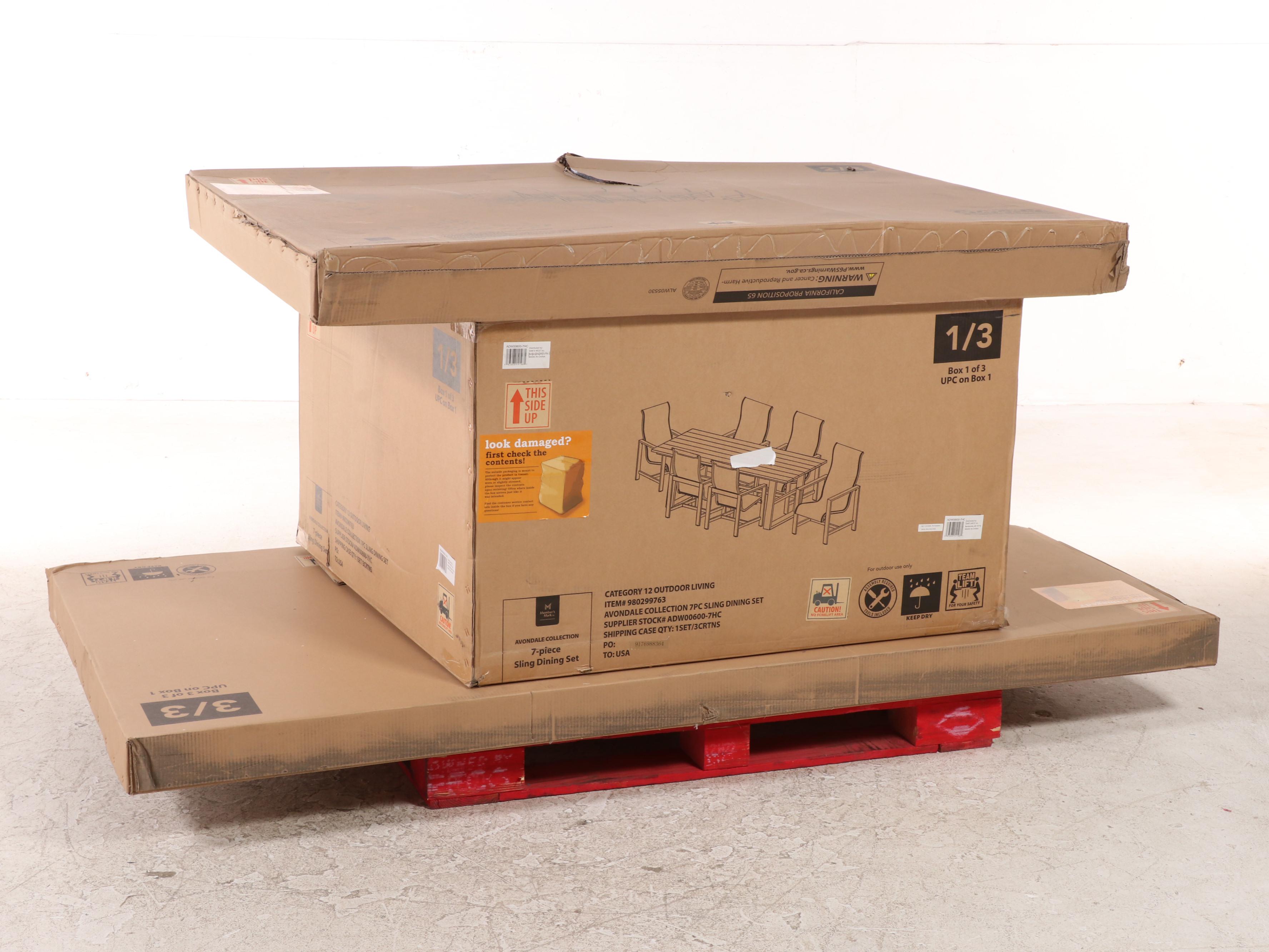 Member's Mark Avondale Seven-Piece Sling Dining Set