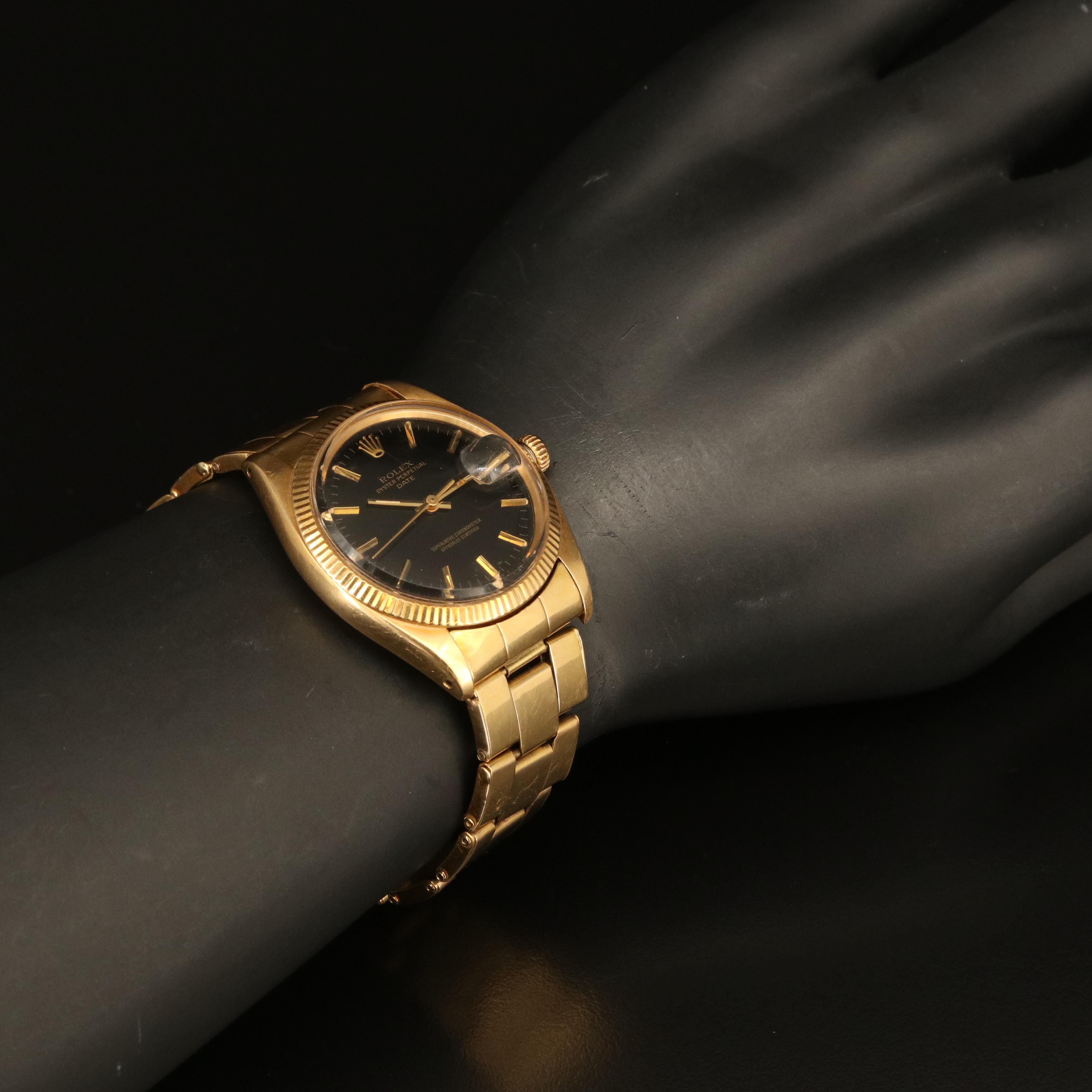 Vintage 1977 18K Rolex Oyster Perpetual Date Watch