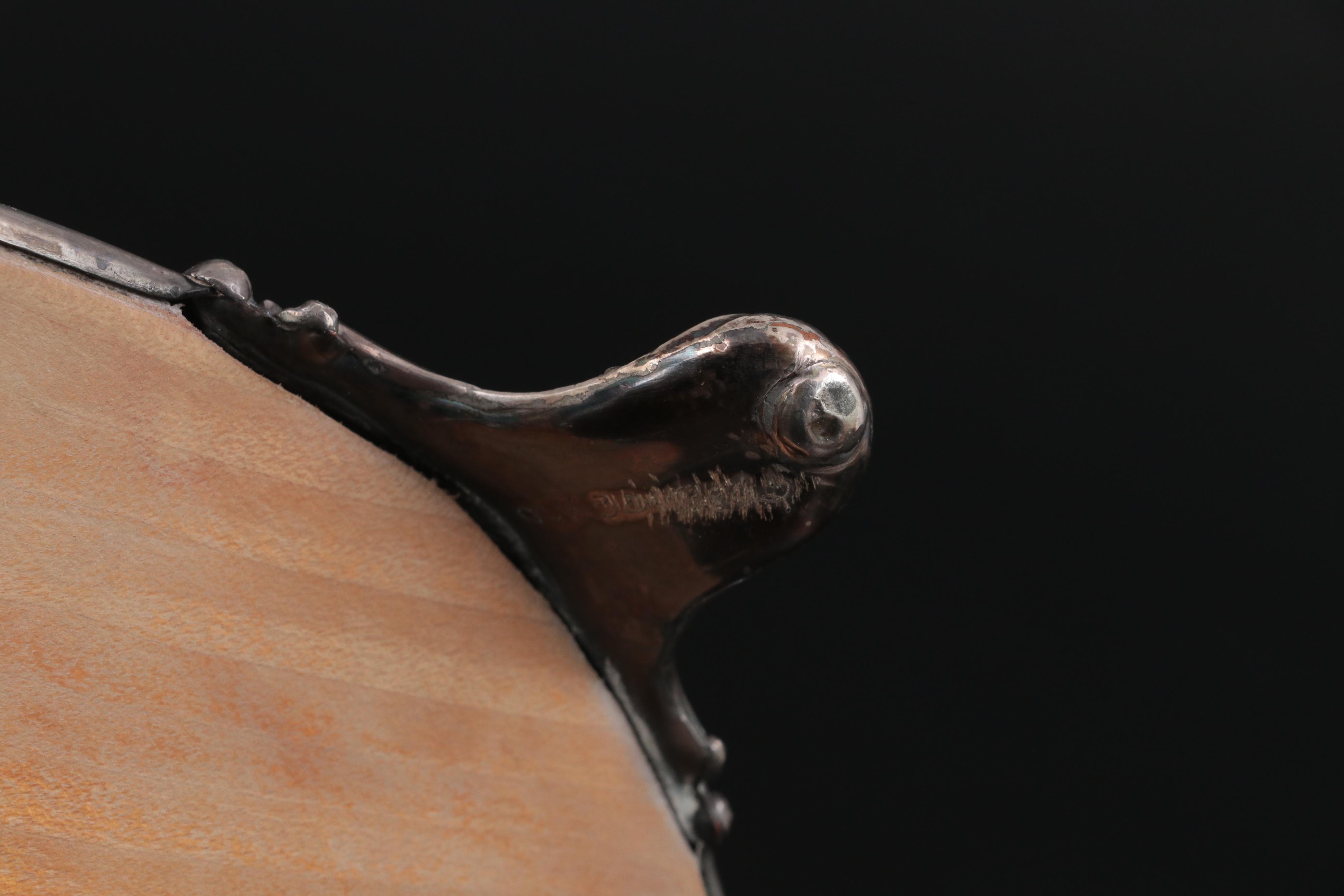 English Victorian Silver Plate Cruet Caddy with with Cut Glass Bottles