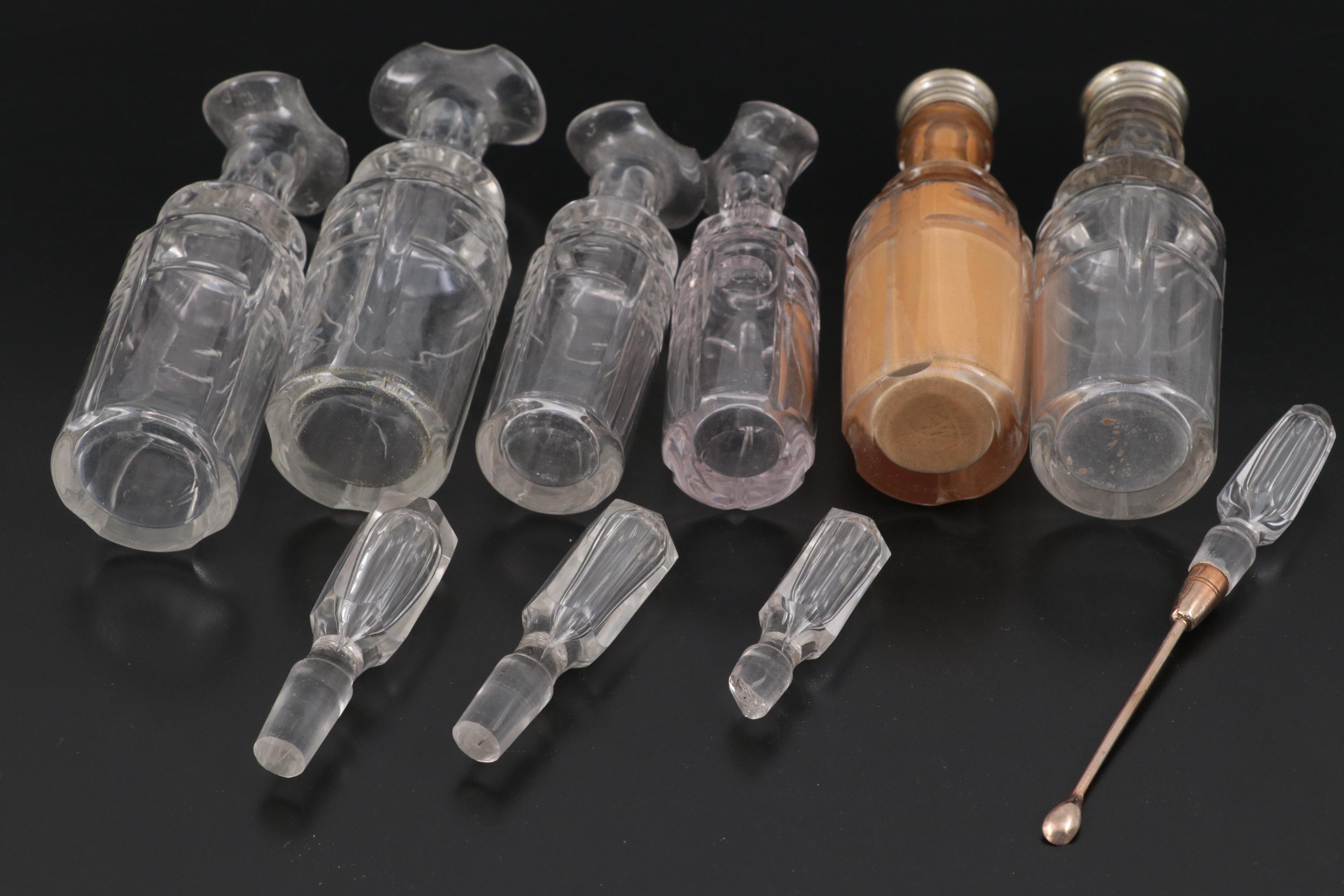 English Victorian Silver Plate Cruet Caddy with with Cut Glass Bottles