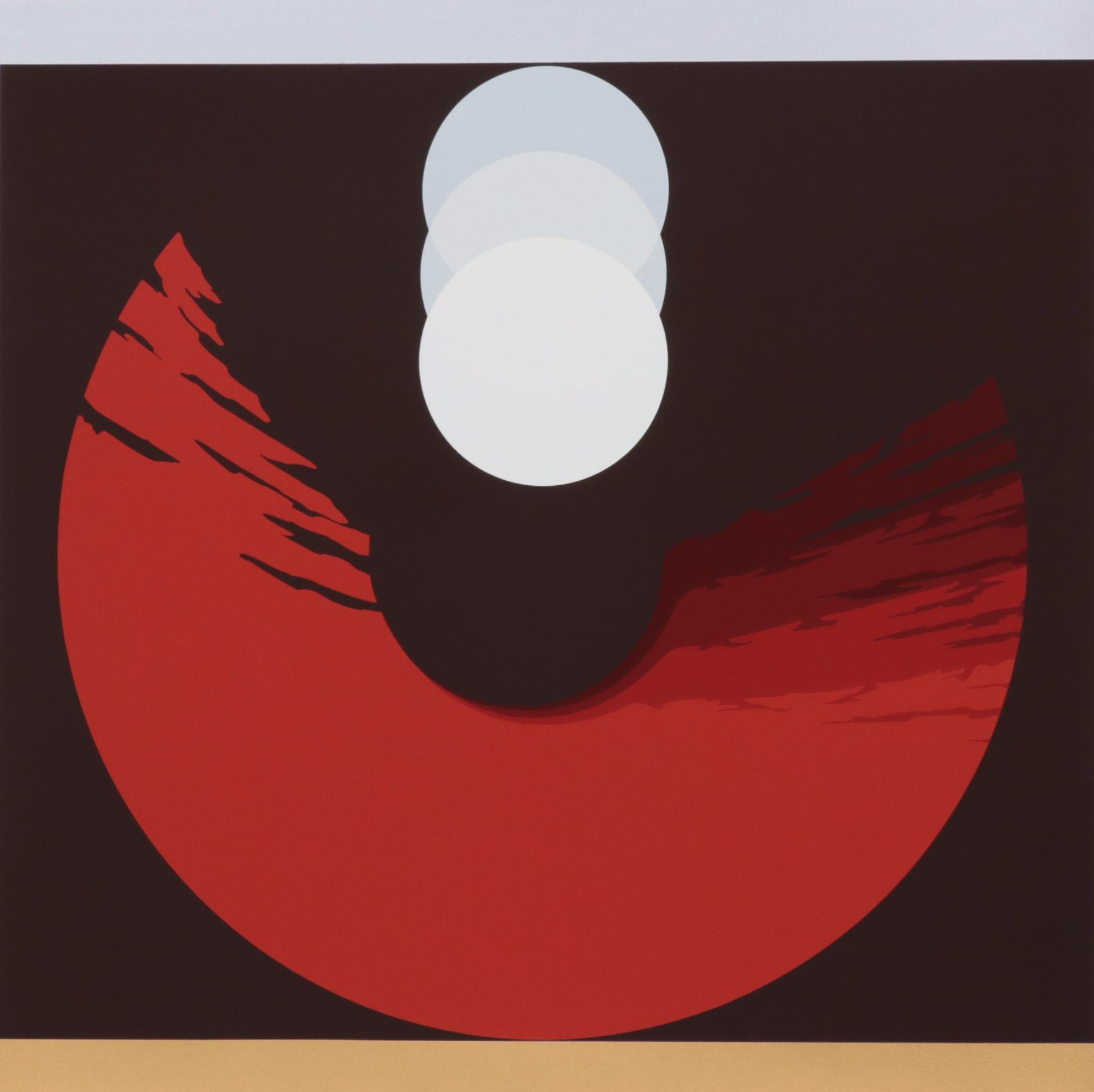 Thomas Whelan Benton Serigraph "Evolution Series - Red," 1981