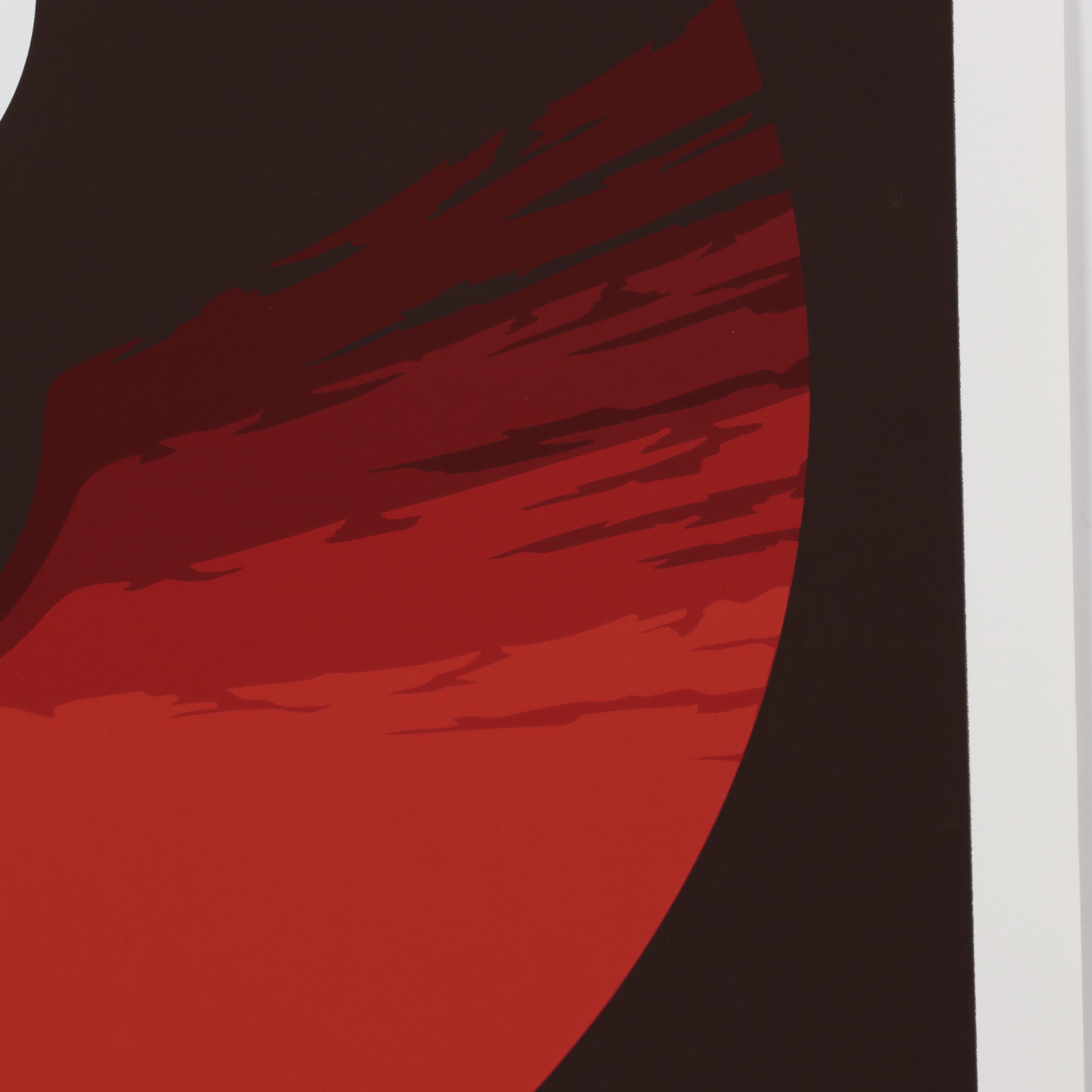 Thomas Whelan Benton Serigraph "Evolution Series - Red," 1981