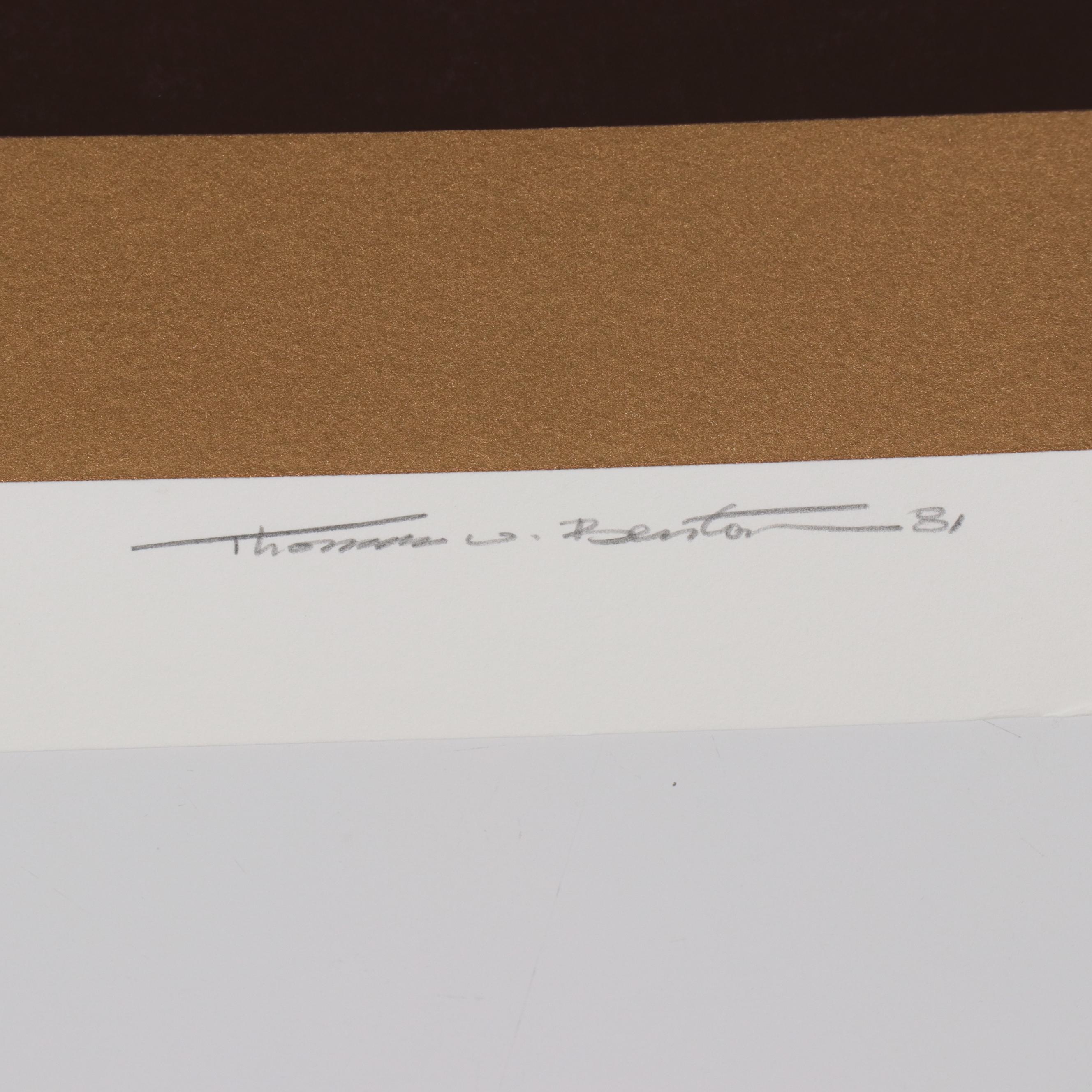 Thomas Whelan Benton Serigraph "Evolution Series - Red," 1981