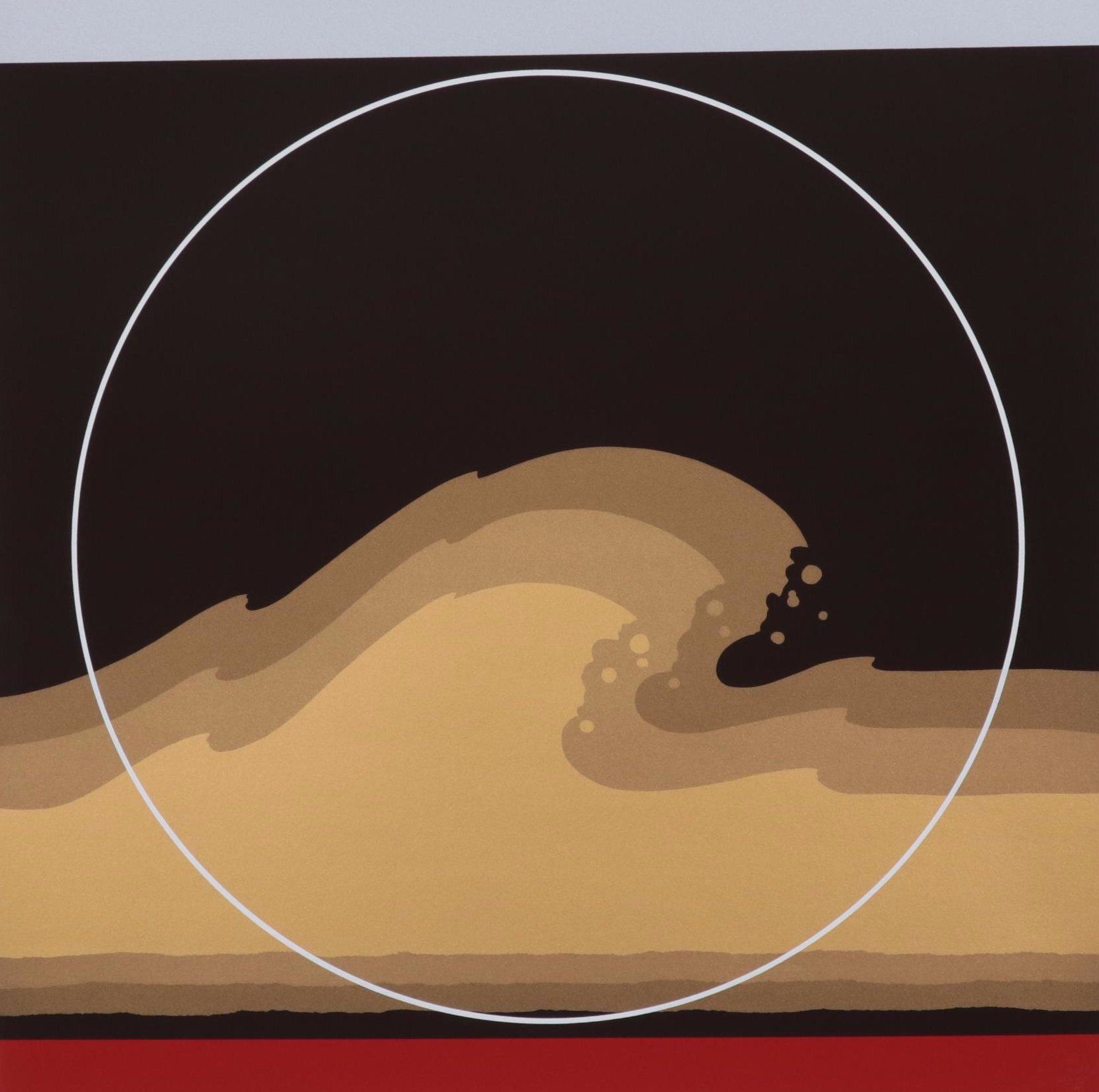 Thomas Whelan Benton Serigraph "Golden Waves," 1979