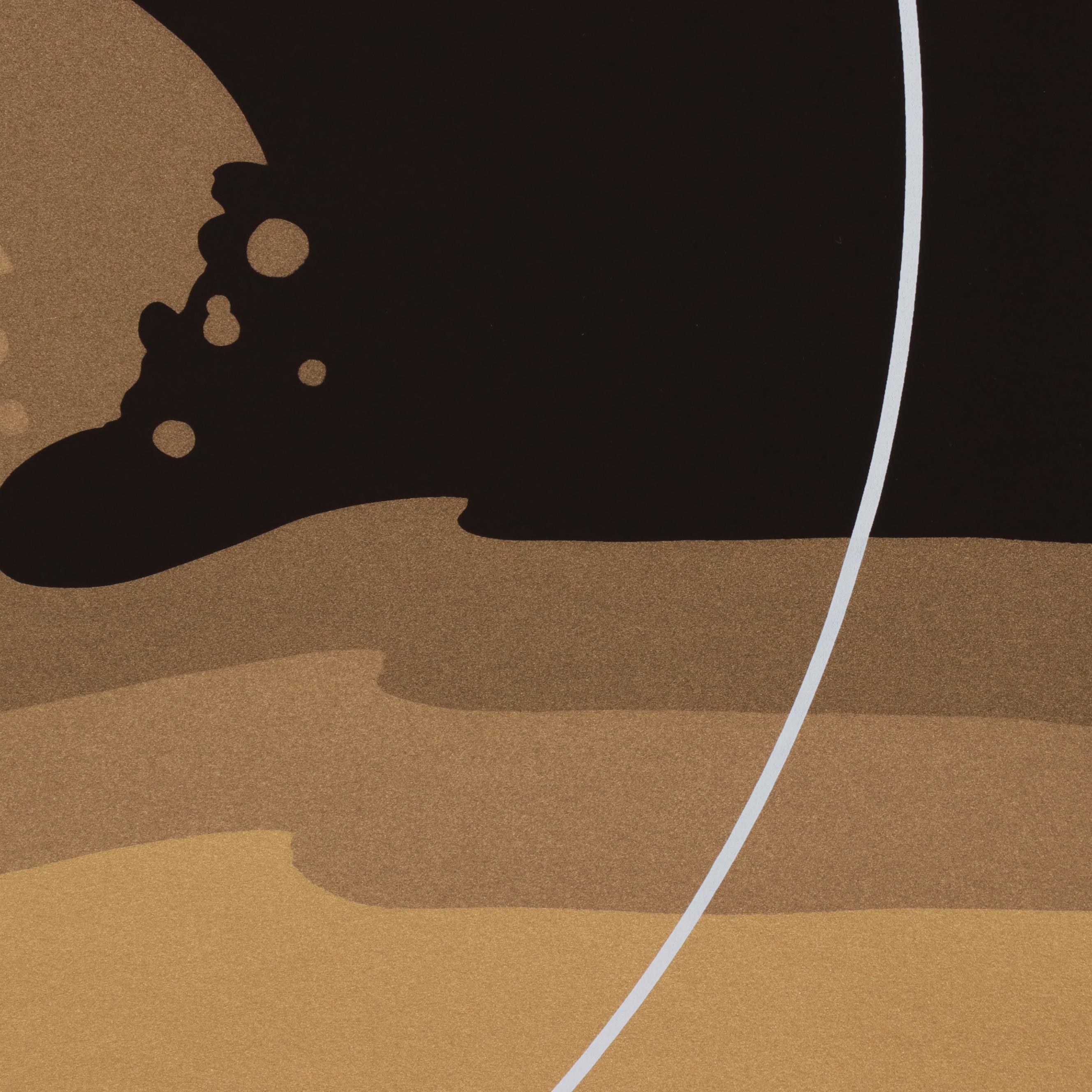 Thomas Whelan Benton Serigraph "Golden Waves," 1979