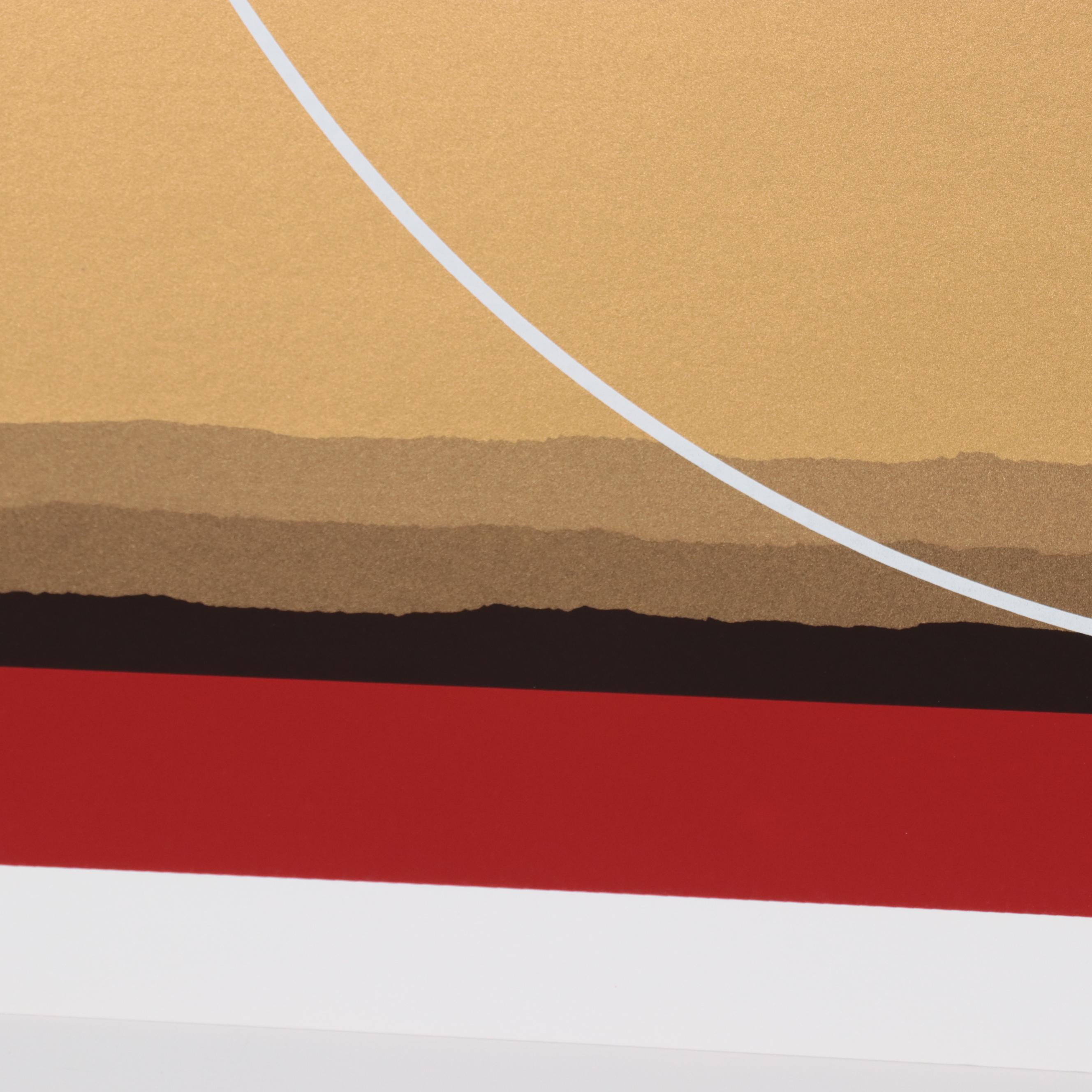 Thomas Whelan Benton Serigraph "Golden Waves," 1979