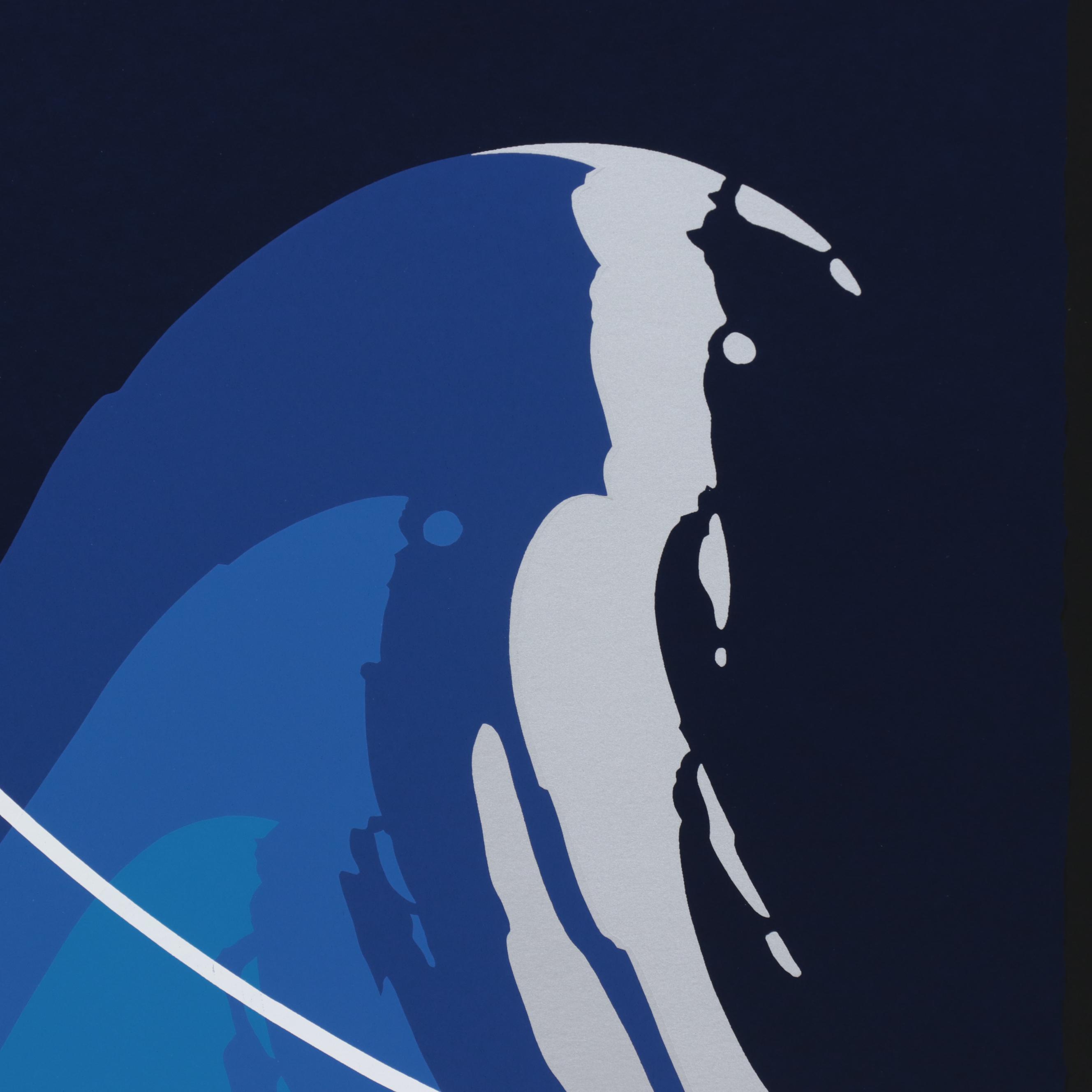 Thomas Whelan Benton Serigraph "Earth Series - Blue," 1979