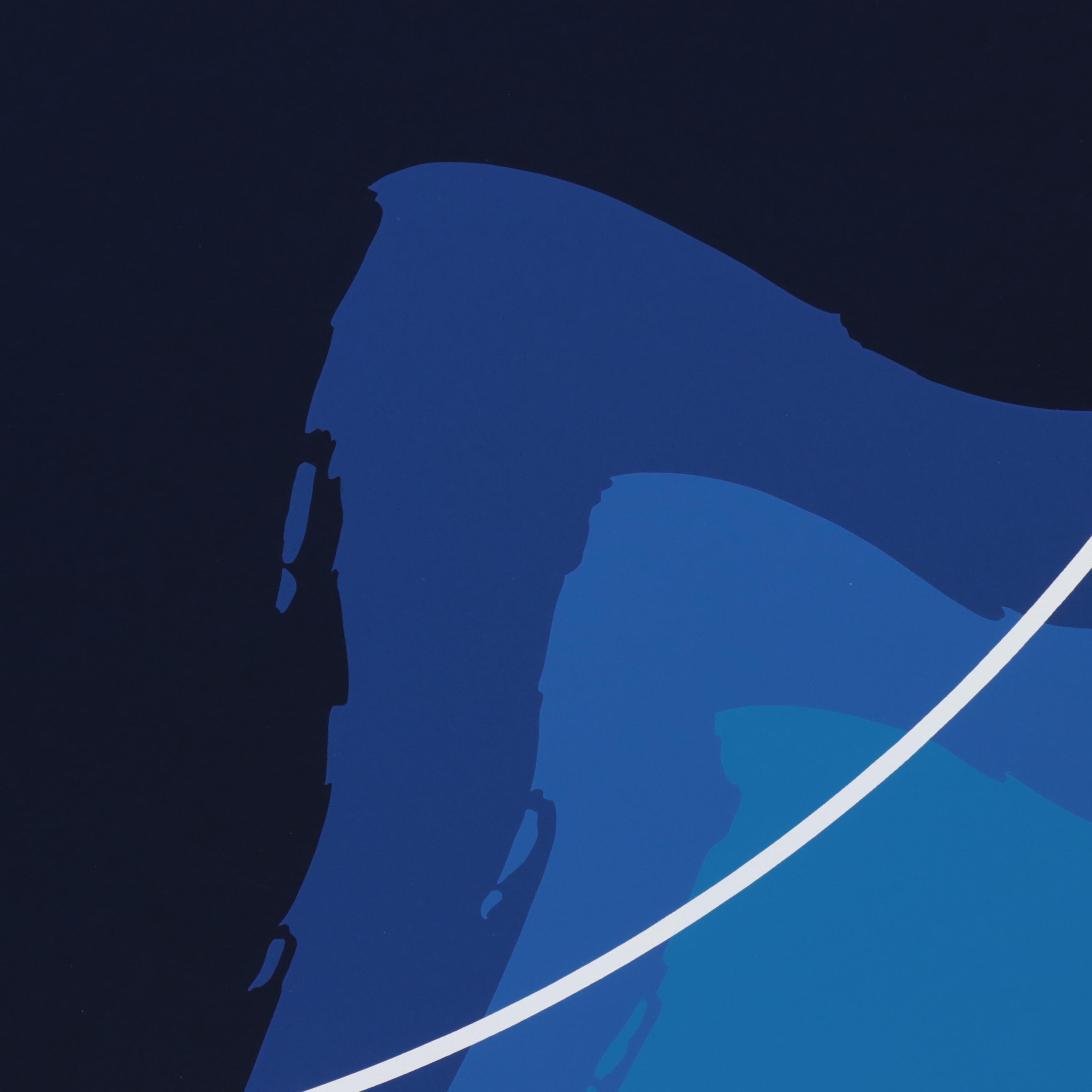 Thomas Whelan Benton Serigraph "Earth Series - Blue," 1979