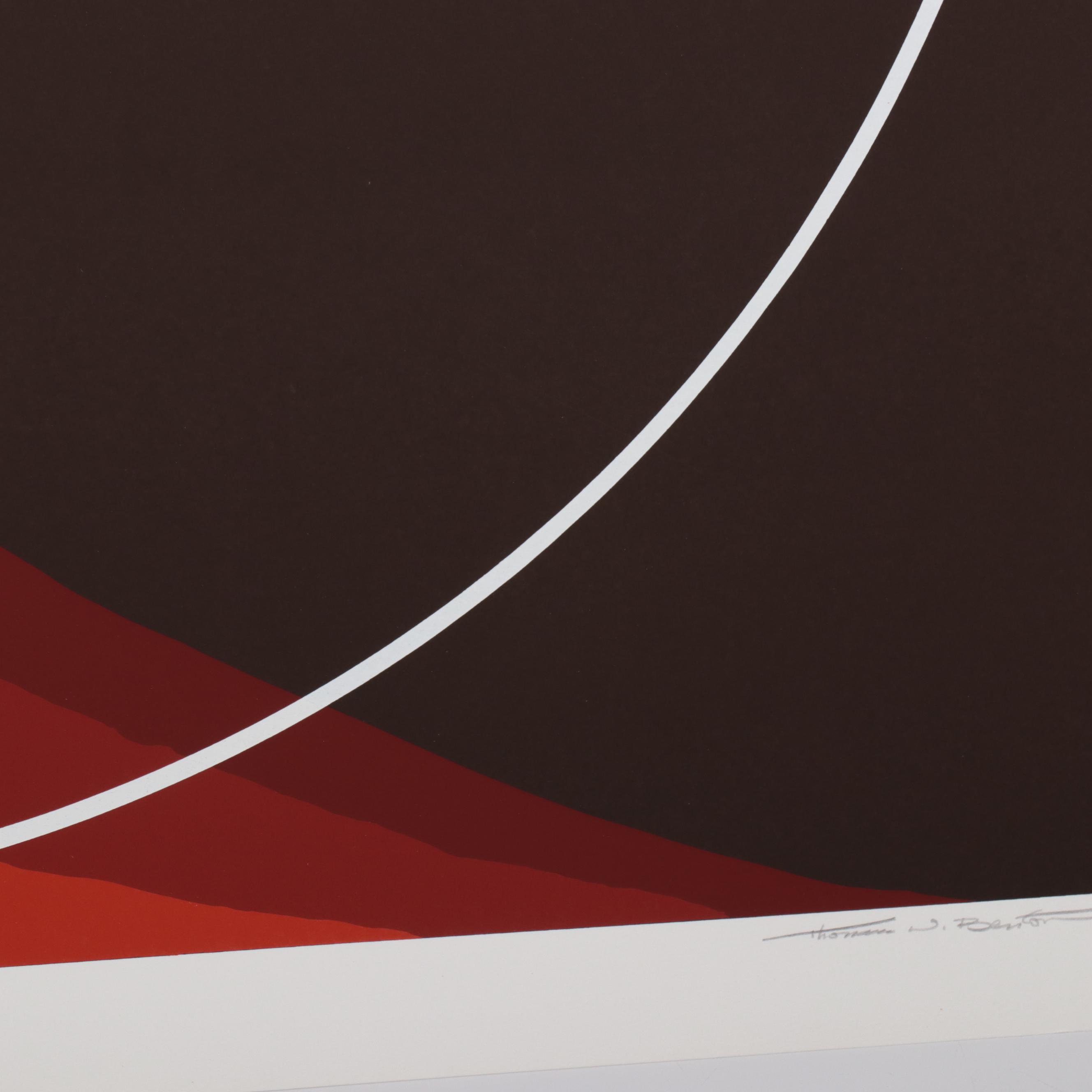 Thomas Whelan Benton Serigraph "Red Mountain," 1981