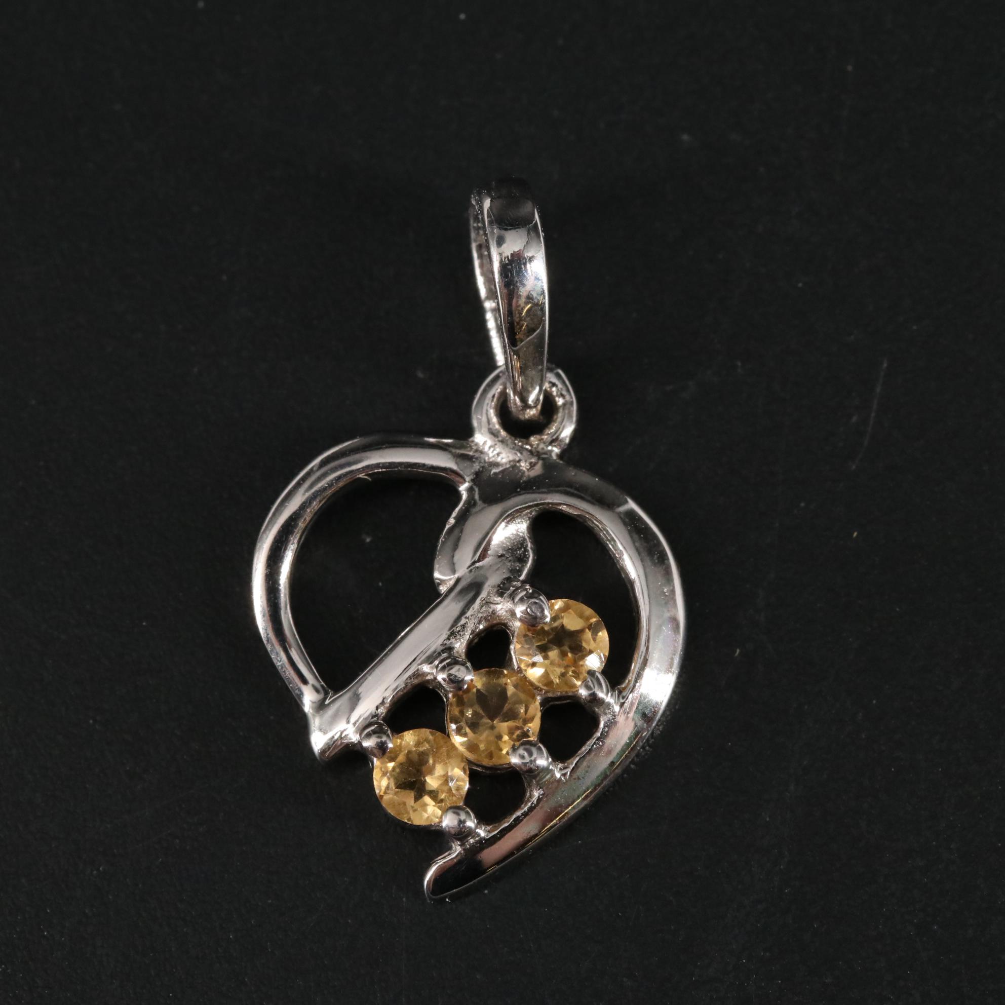 Sterling Citrine Pendant