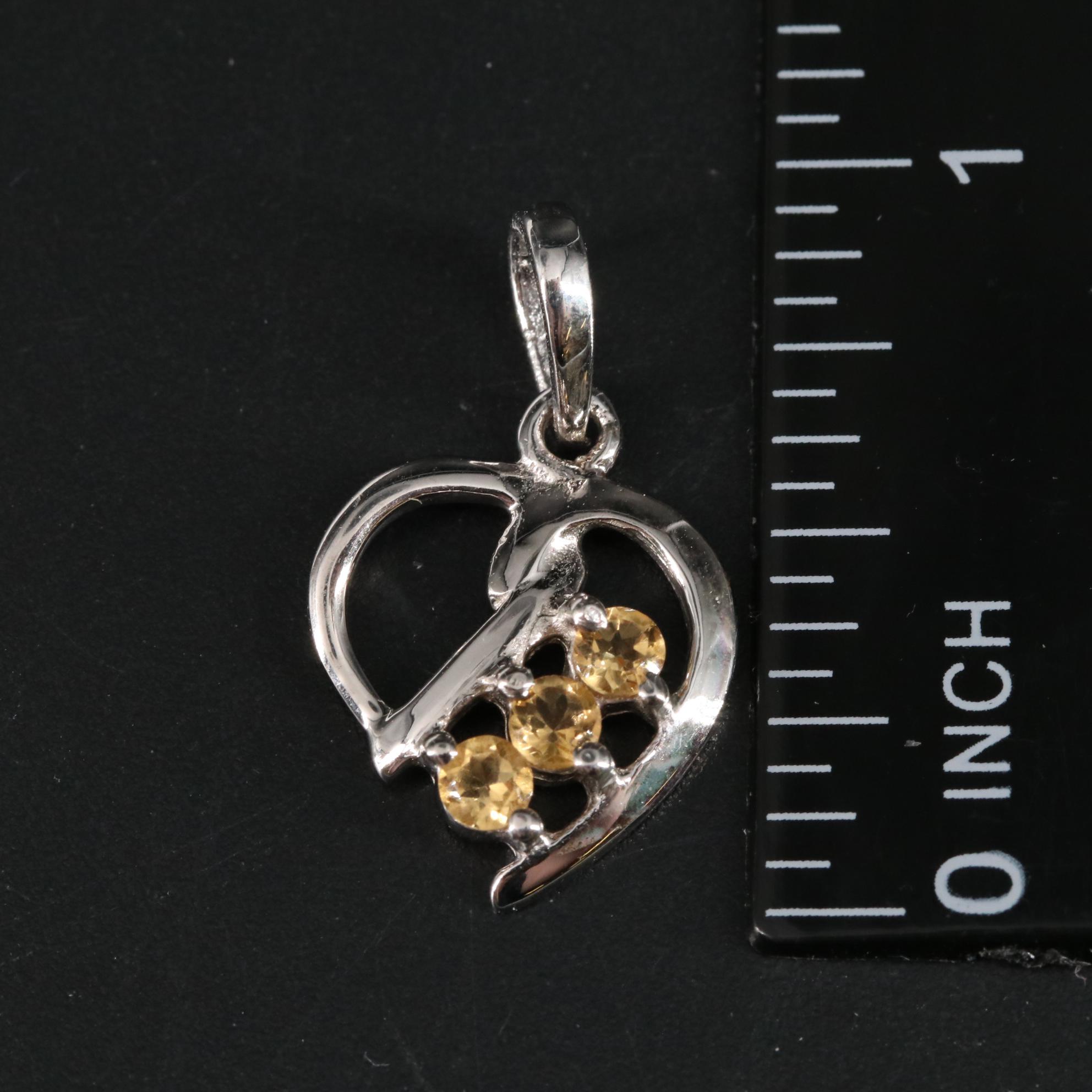 Sterling Citrine Pendant