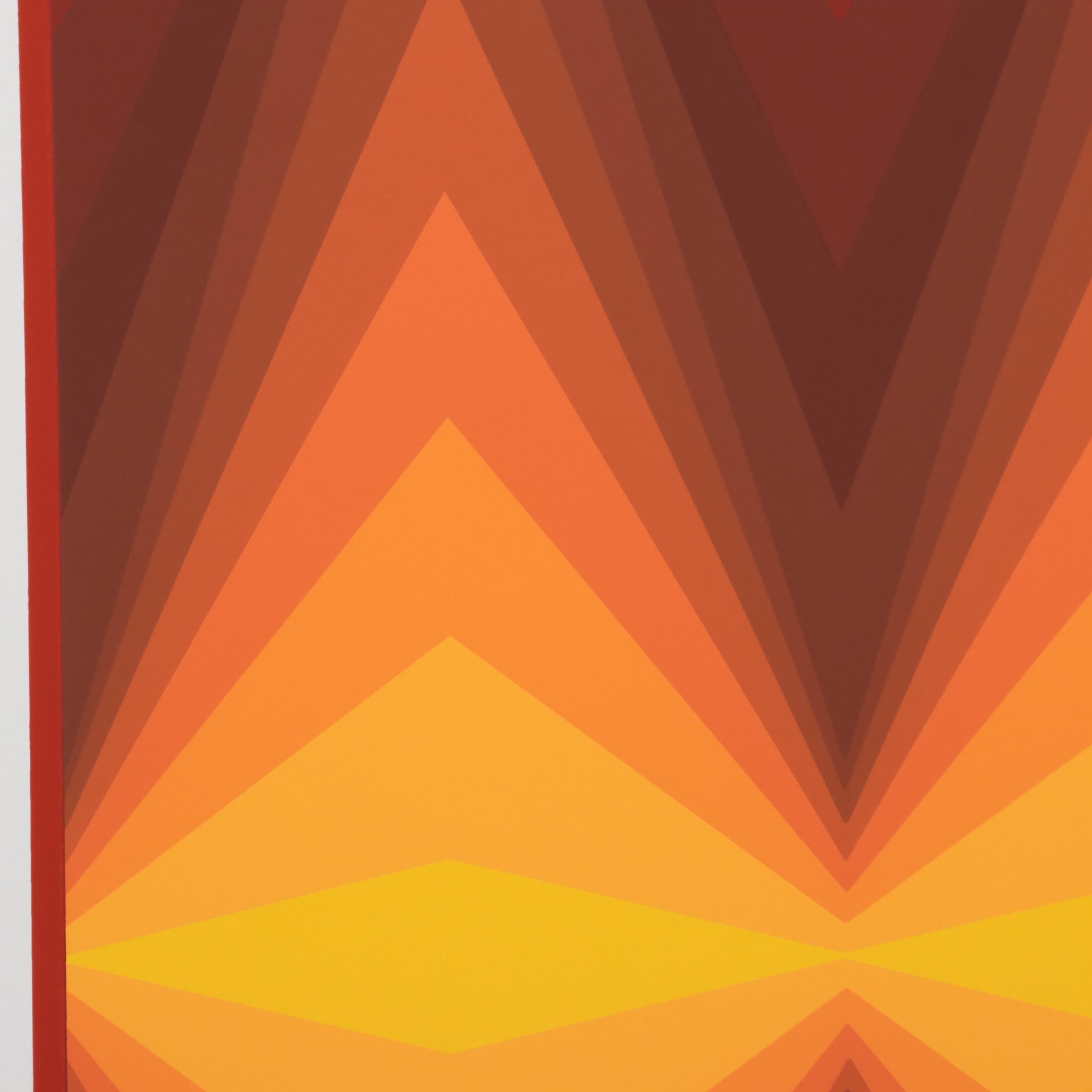 Jurgen Peters Op Art Serigraph, 1980