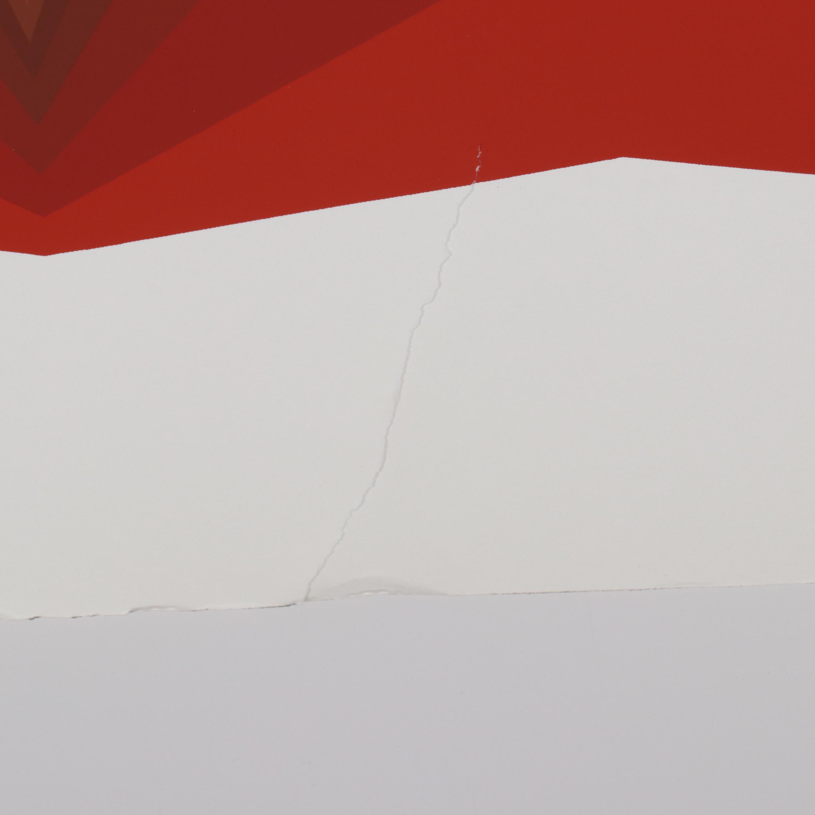 Jurgen Peters Op Art Serigraph, 1980