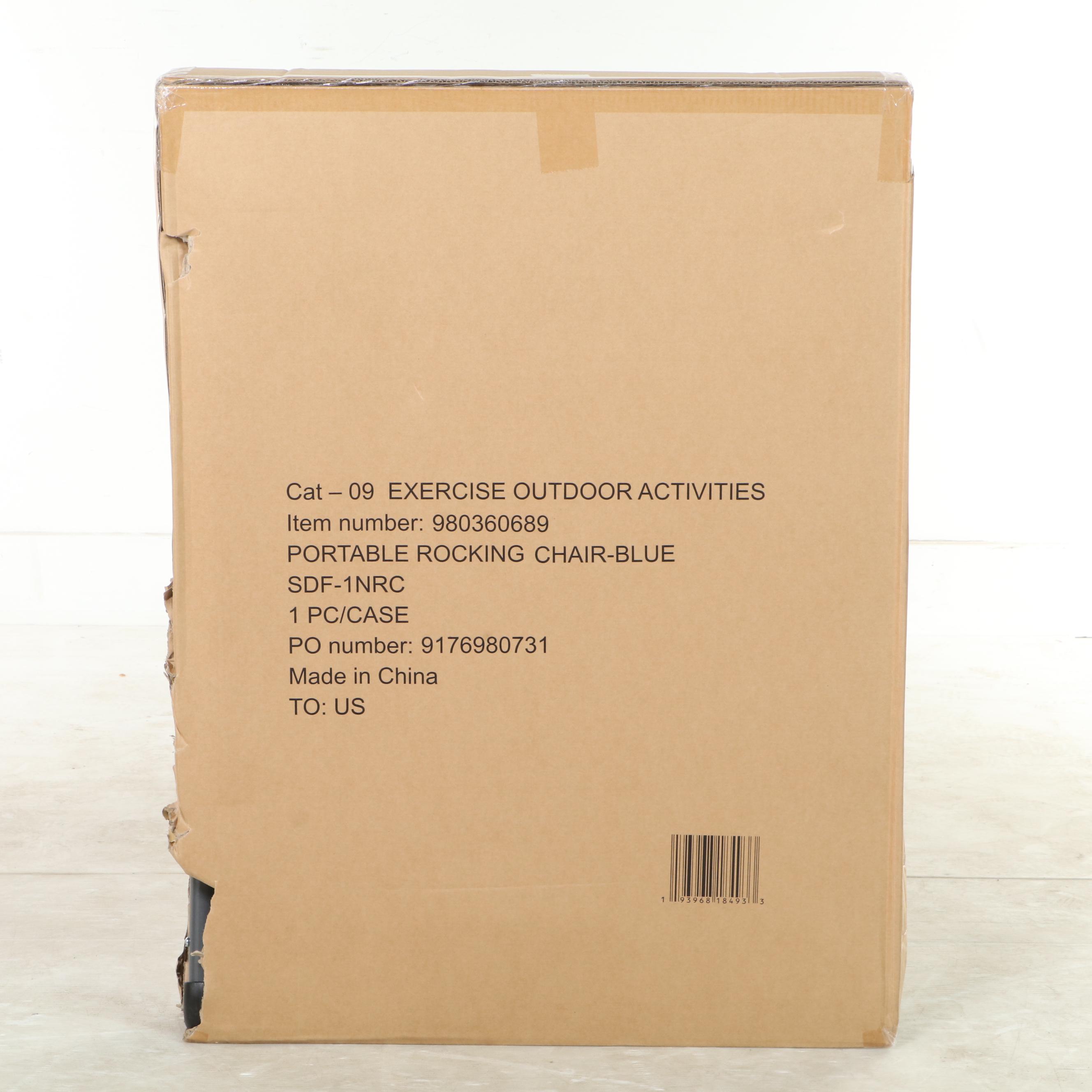 Member's Mark Portable Folding Rocking Chair in Blue