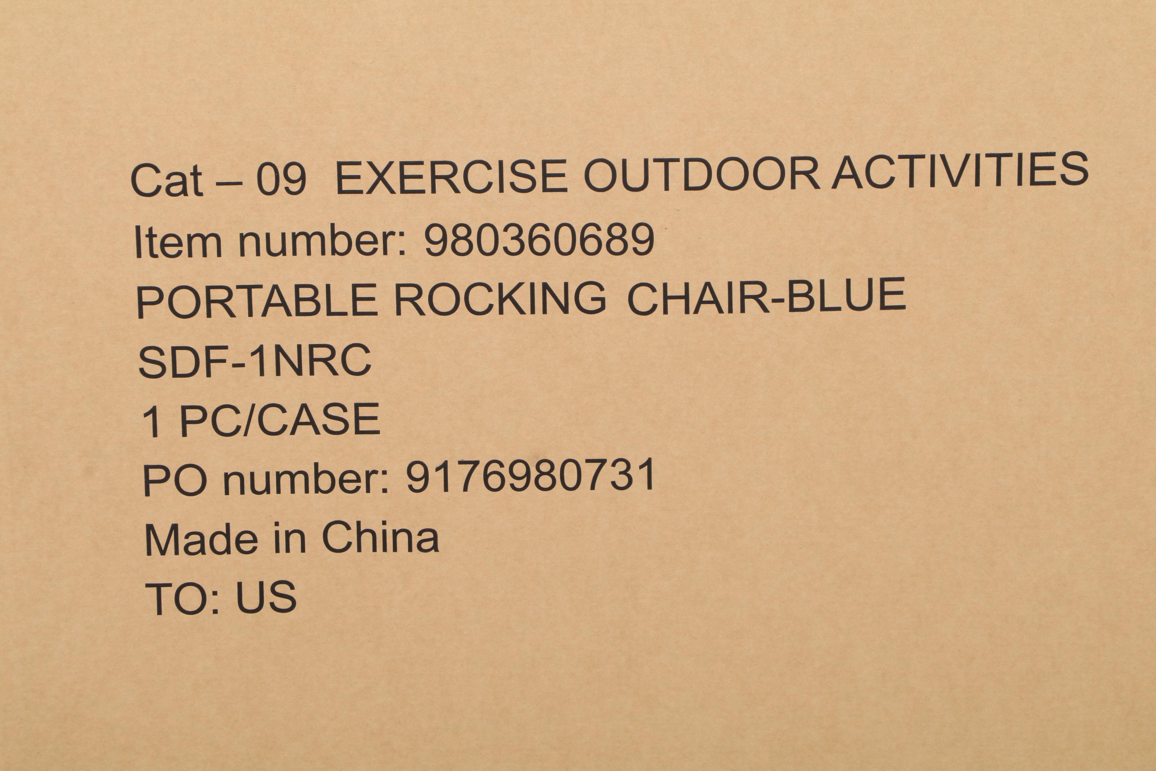 Member's Mark Portable Folding Rocking Chair in Blue