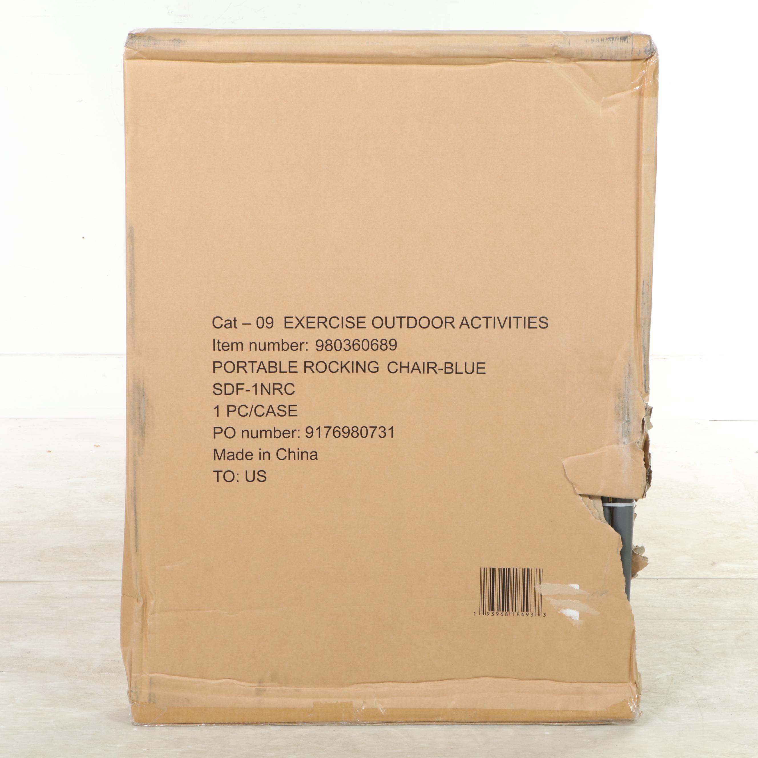 Member's Mark Portable Folding Rocking Chair in Blue