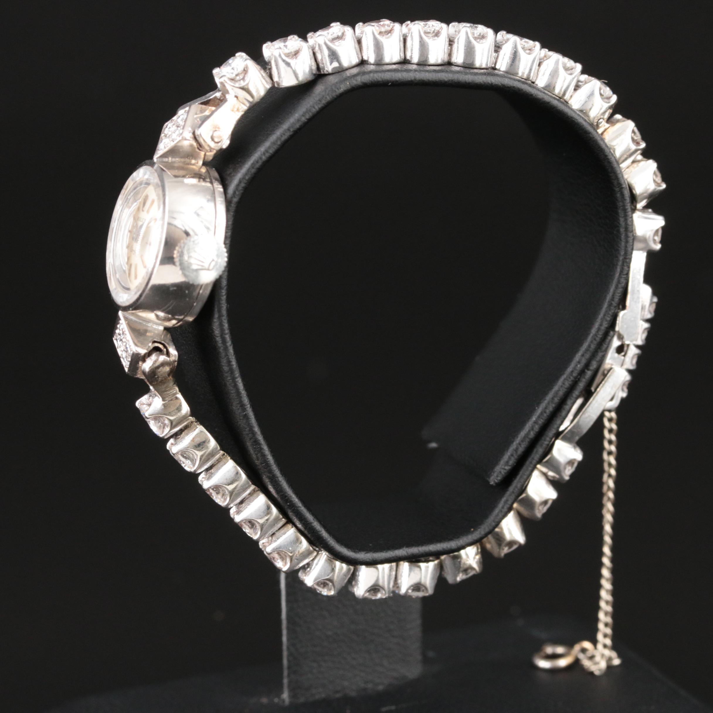 Vintage Rolex 18K Orchid Watch with 14K 3.62 CTW Diamond Bracelet