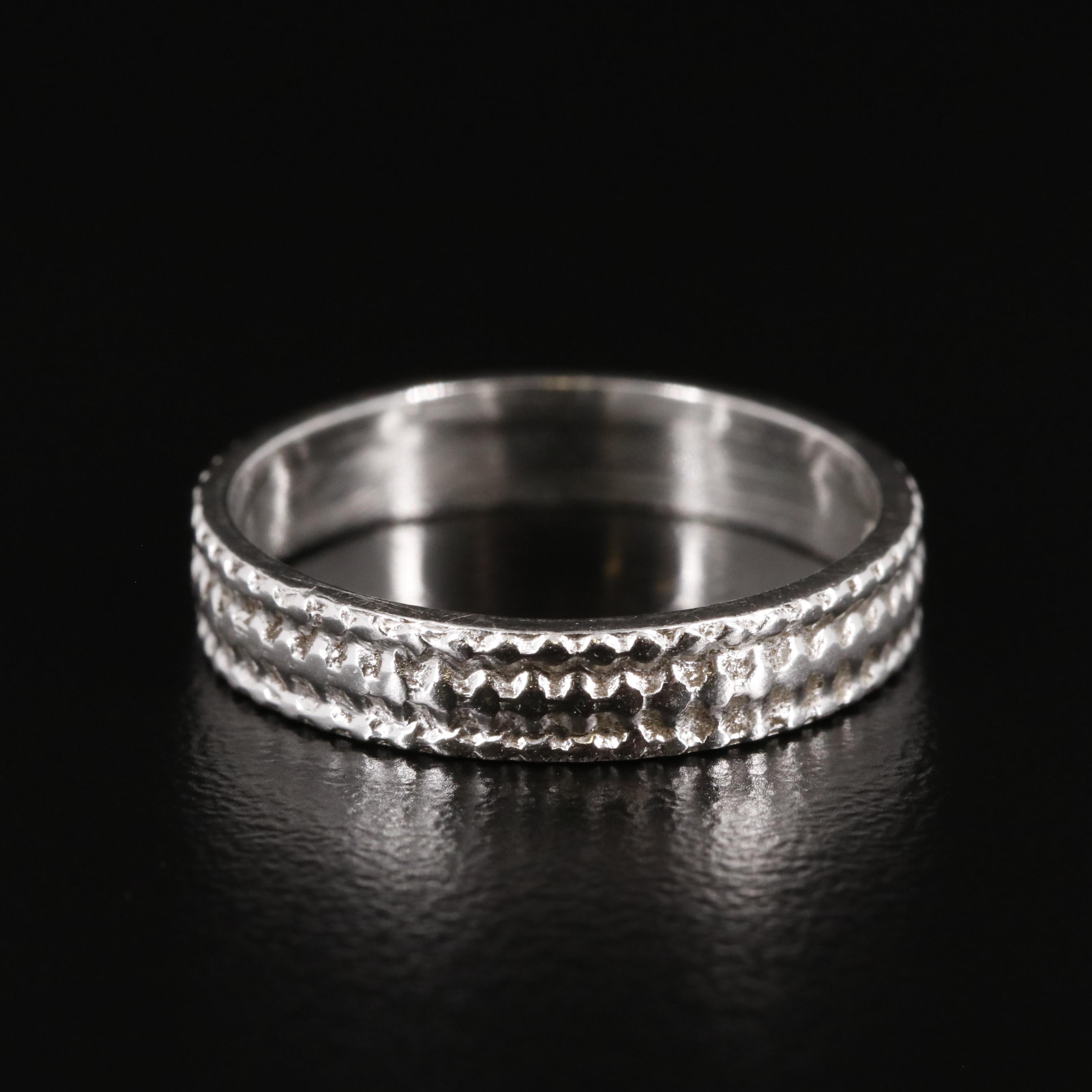 Sterling Textured Band
