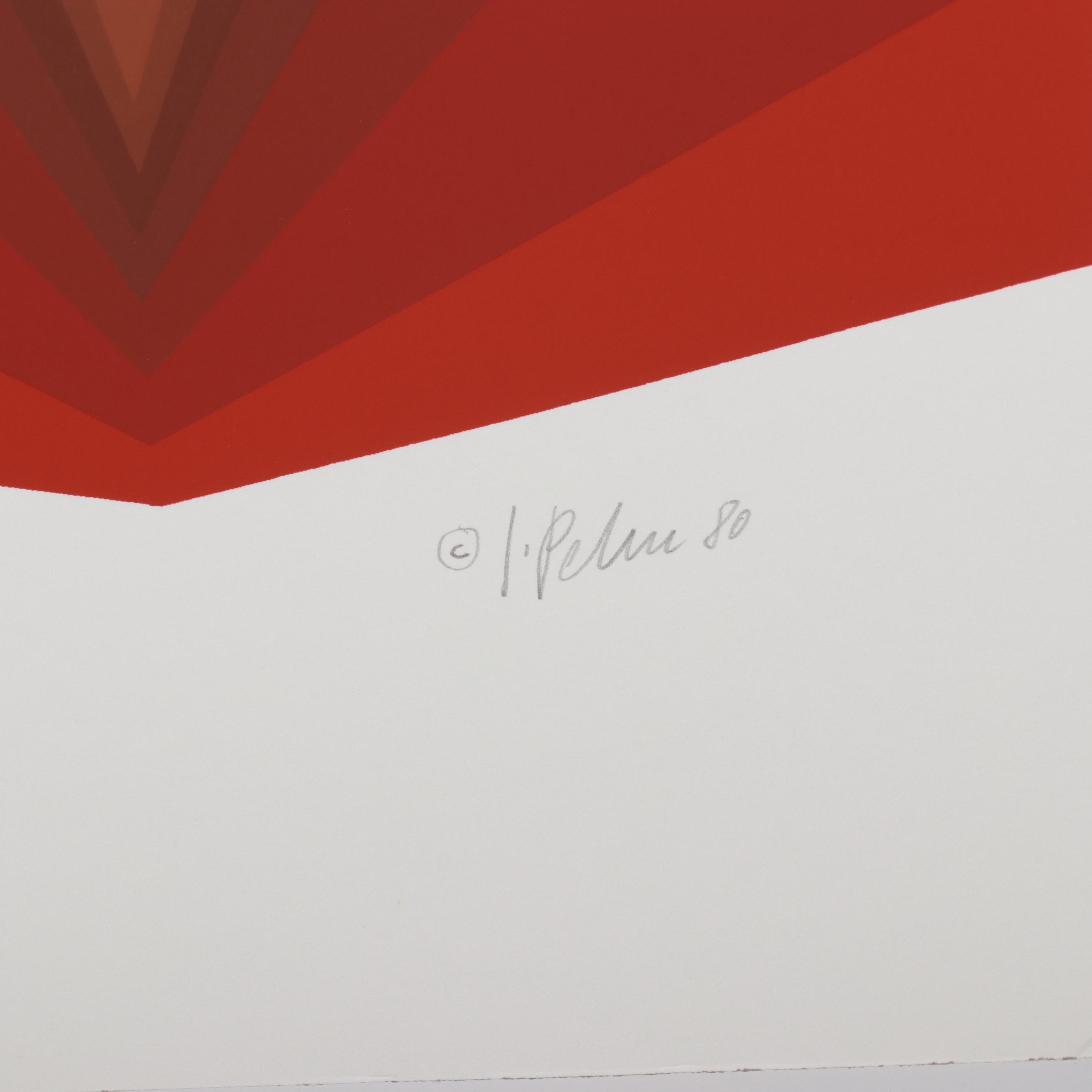 Jurgen Peters Op Art Serigraph, 1980