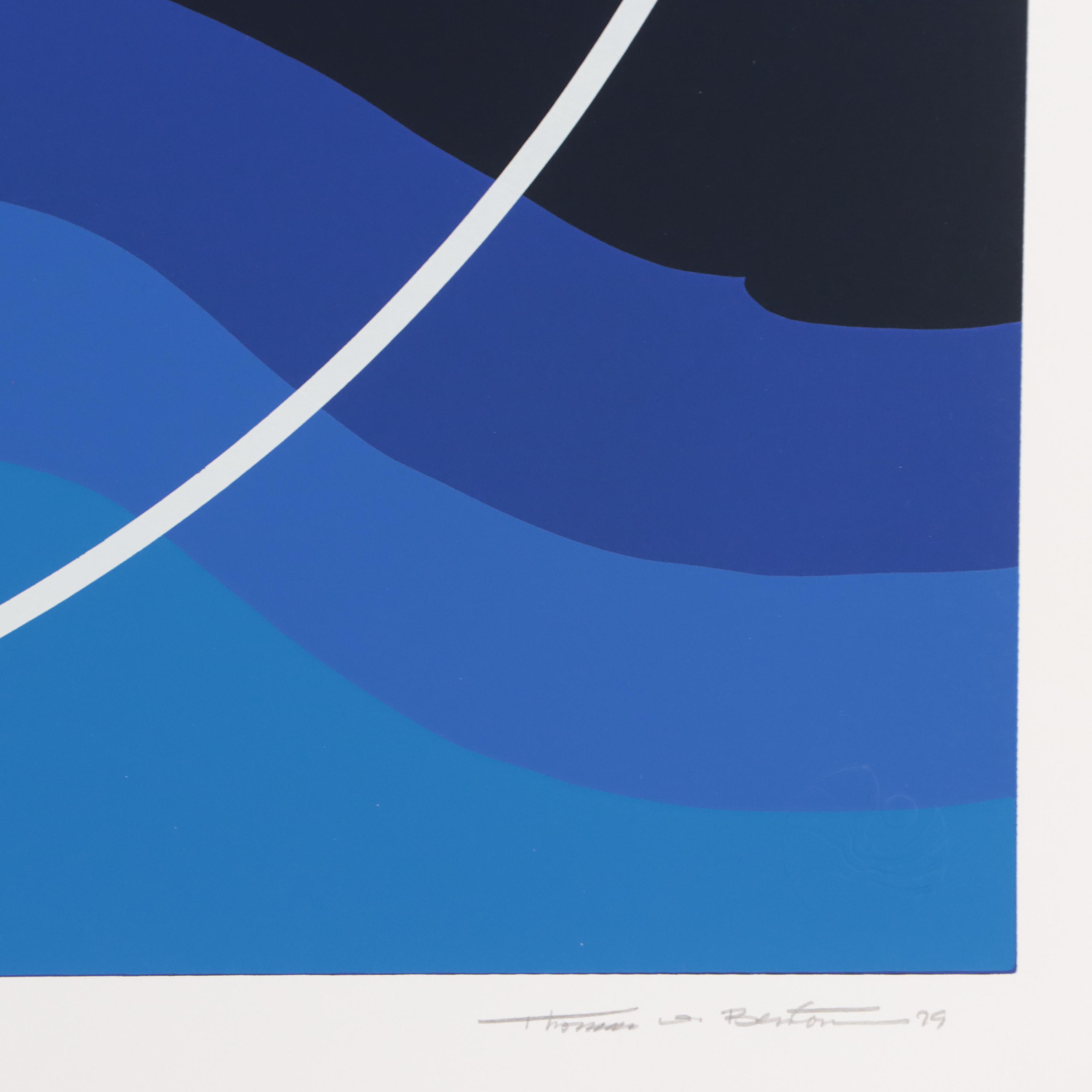 Thomas Whelan Benton Serigraph "White Cap," 1979