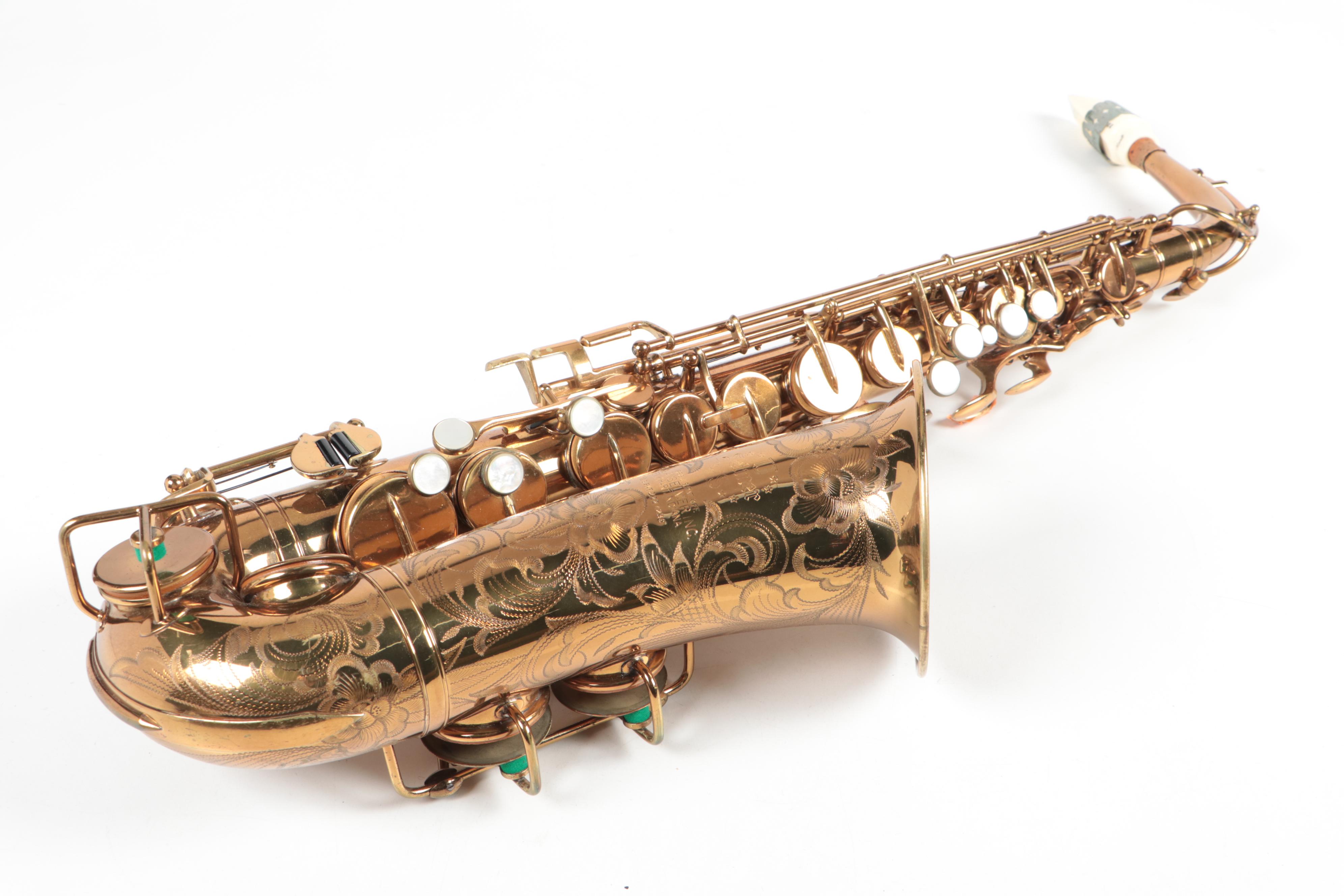 H&A Selmer Alto Saxophone with Case and Stand, Mid-20th Century