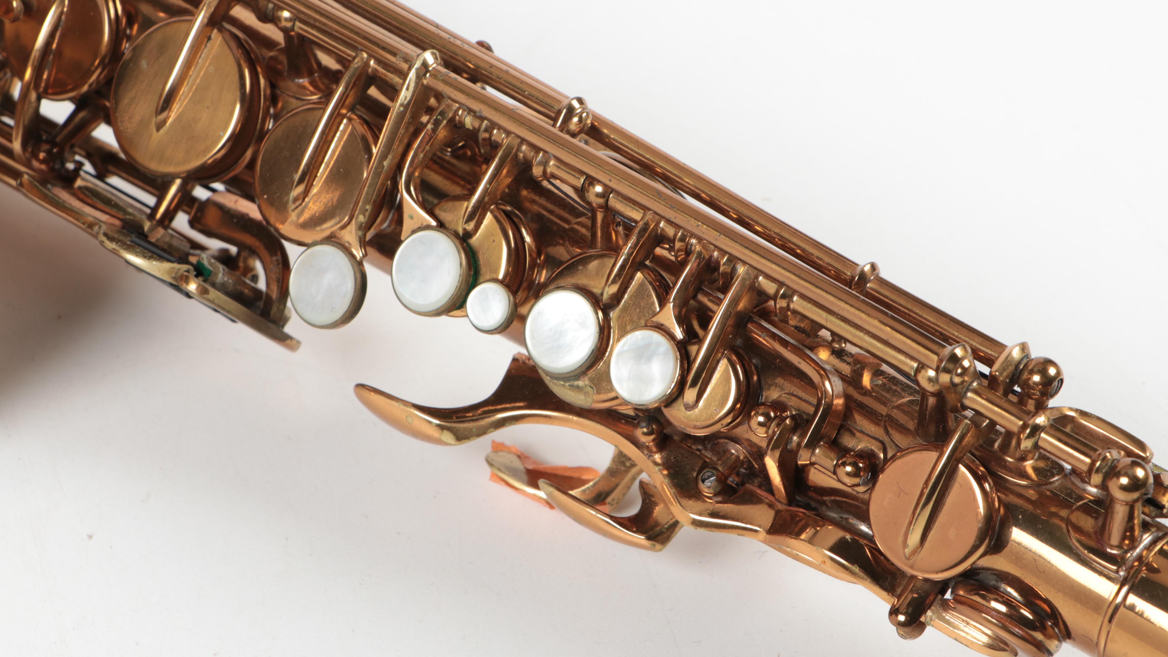 H&A Selmer Alto Saxophone with Case and Stand, Mid-20th Century