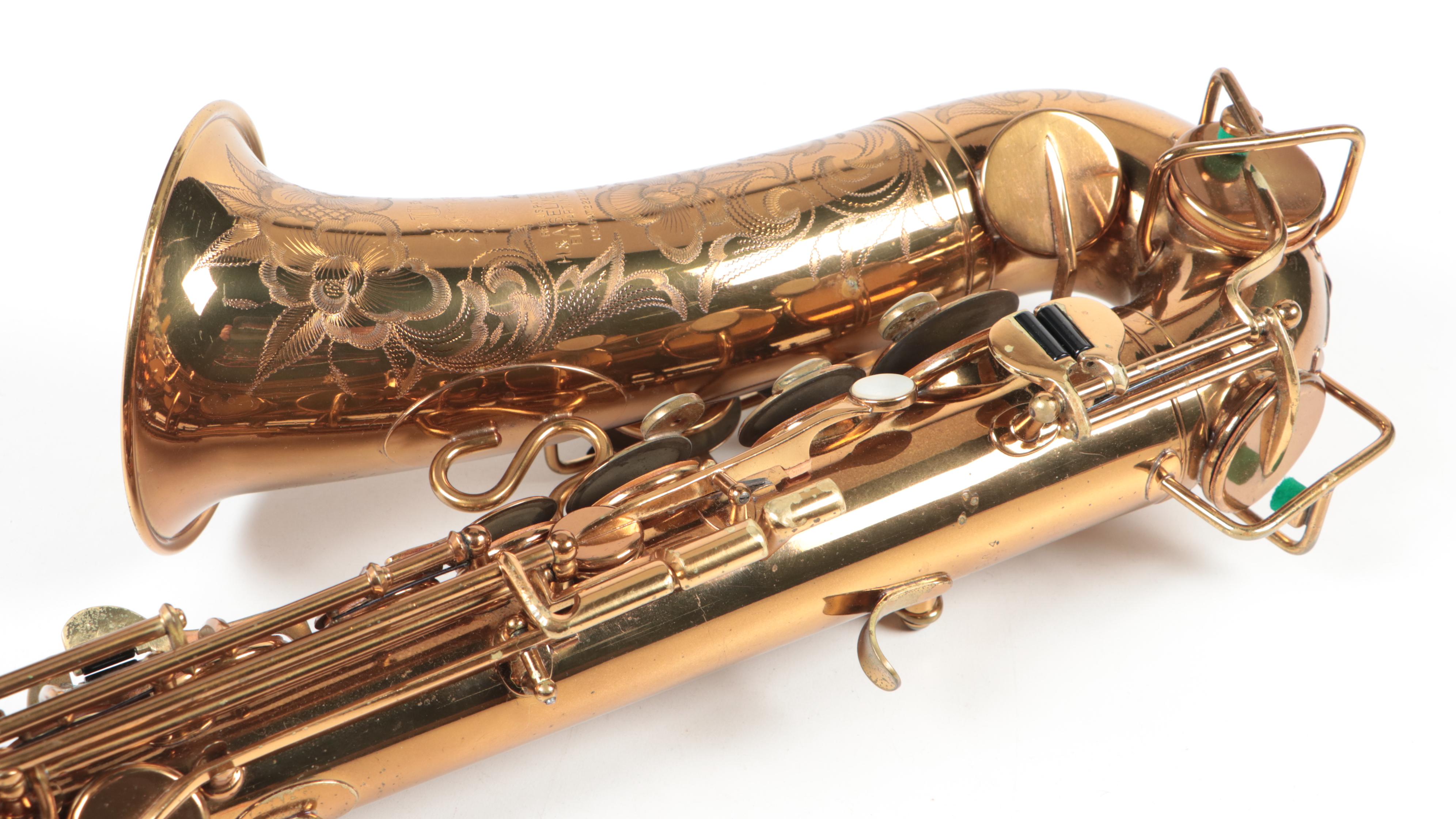 H&A Selmer Alto Saxophone with Case and Stand, Mid-20th Century