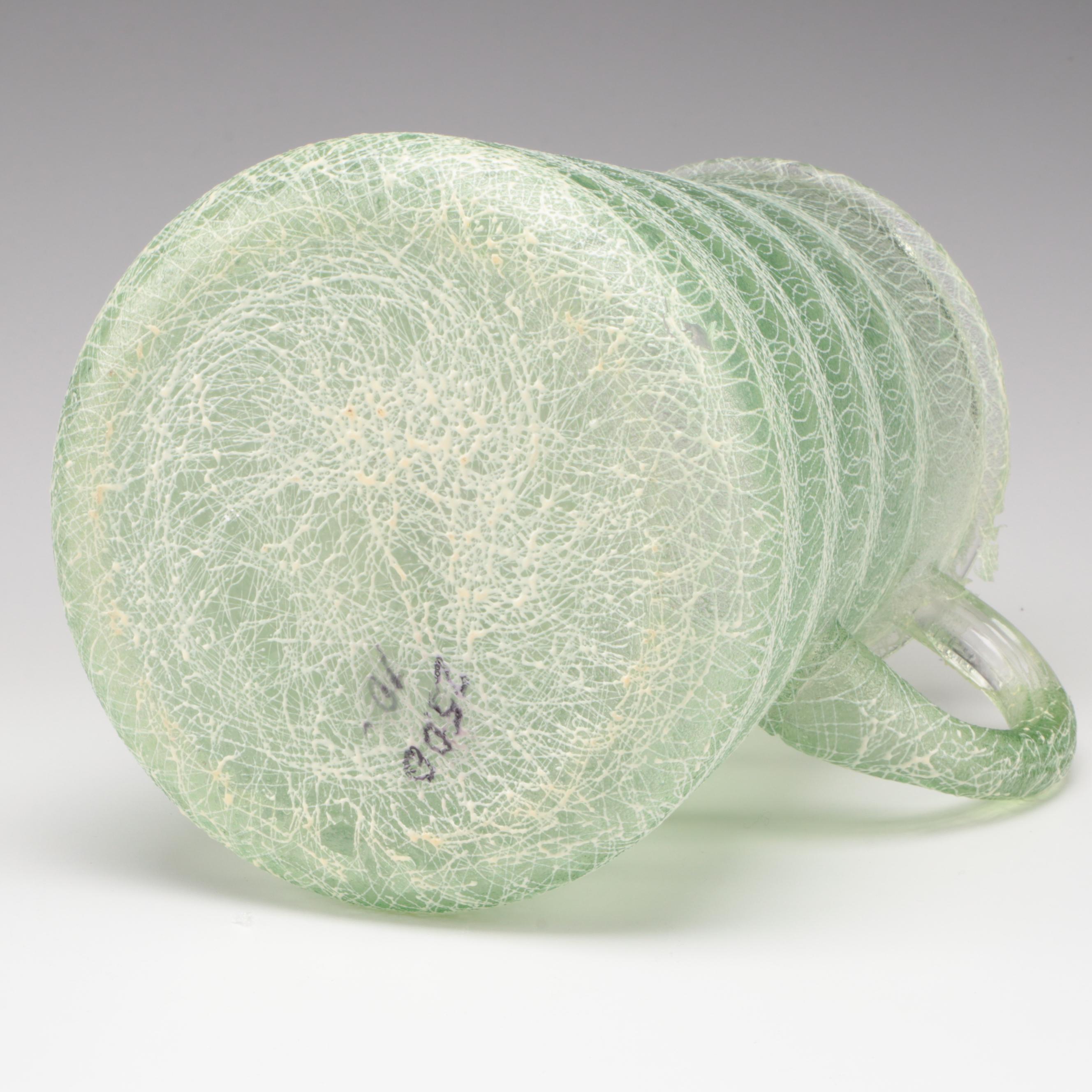 Spaghetti String Roly Poly Glasses and Pitcher, Mid-20th Century