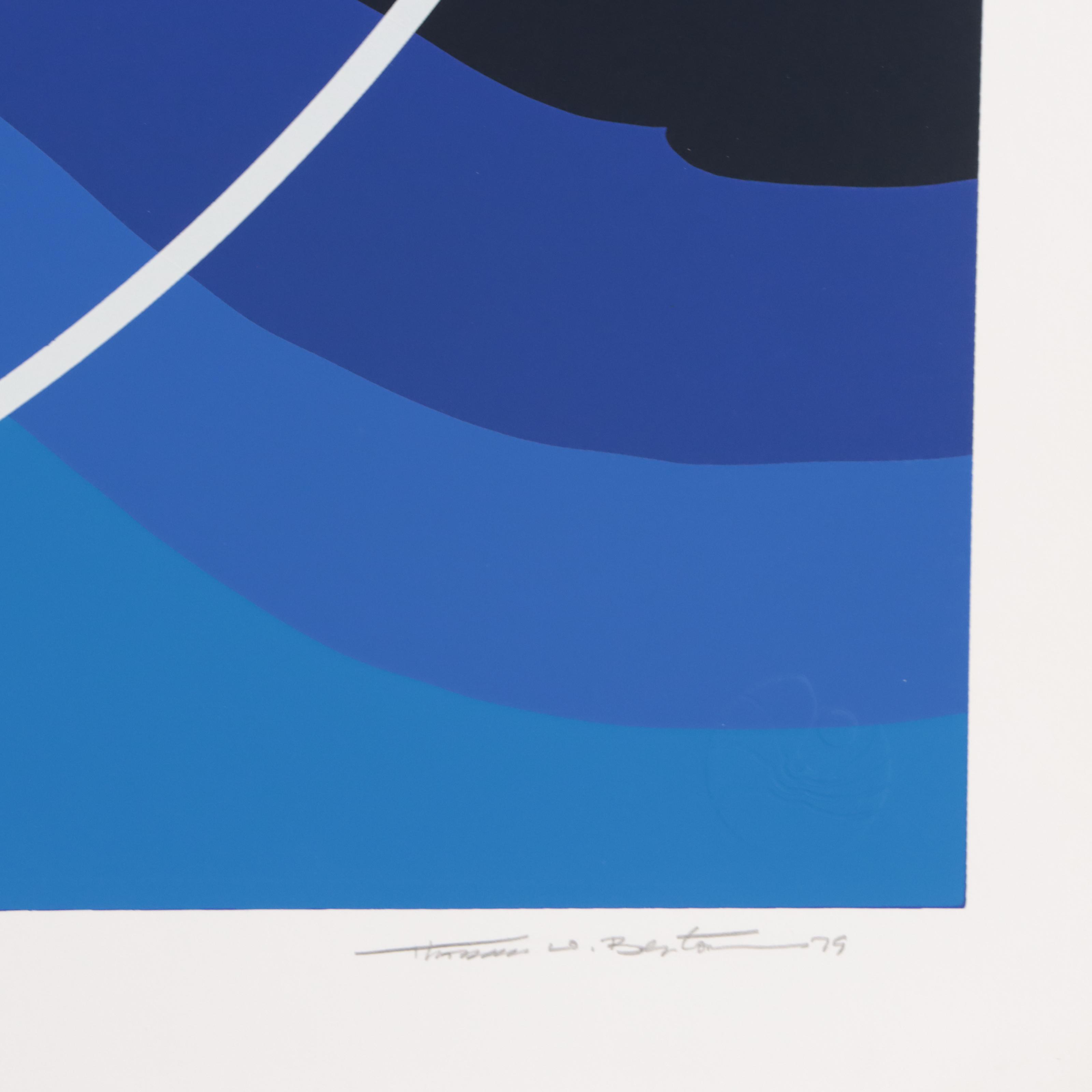 Thomas Whelan Benton Serigraph "White Cap," 1979