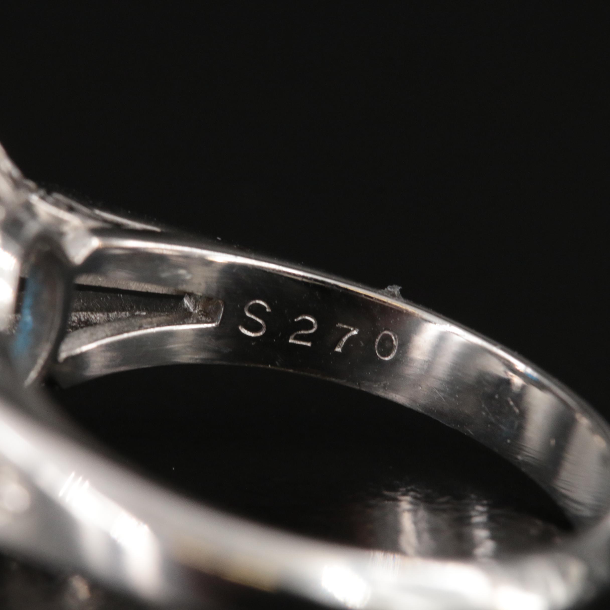 Platinum 2.70 CT Sapphire and Diamond Ring with GIA Report