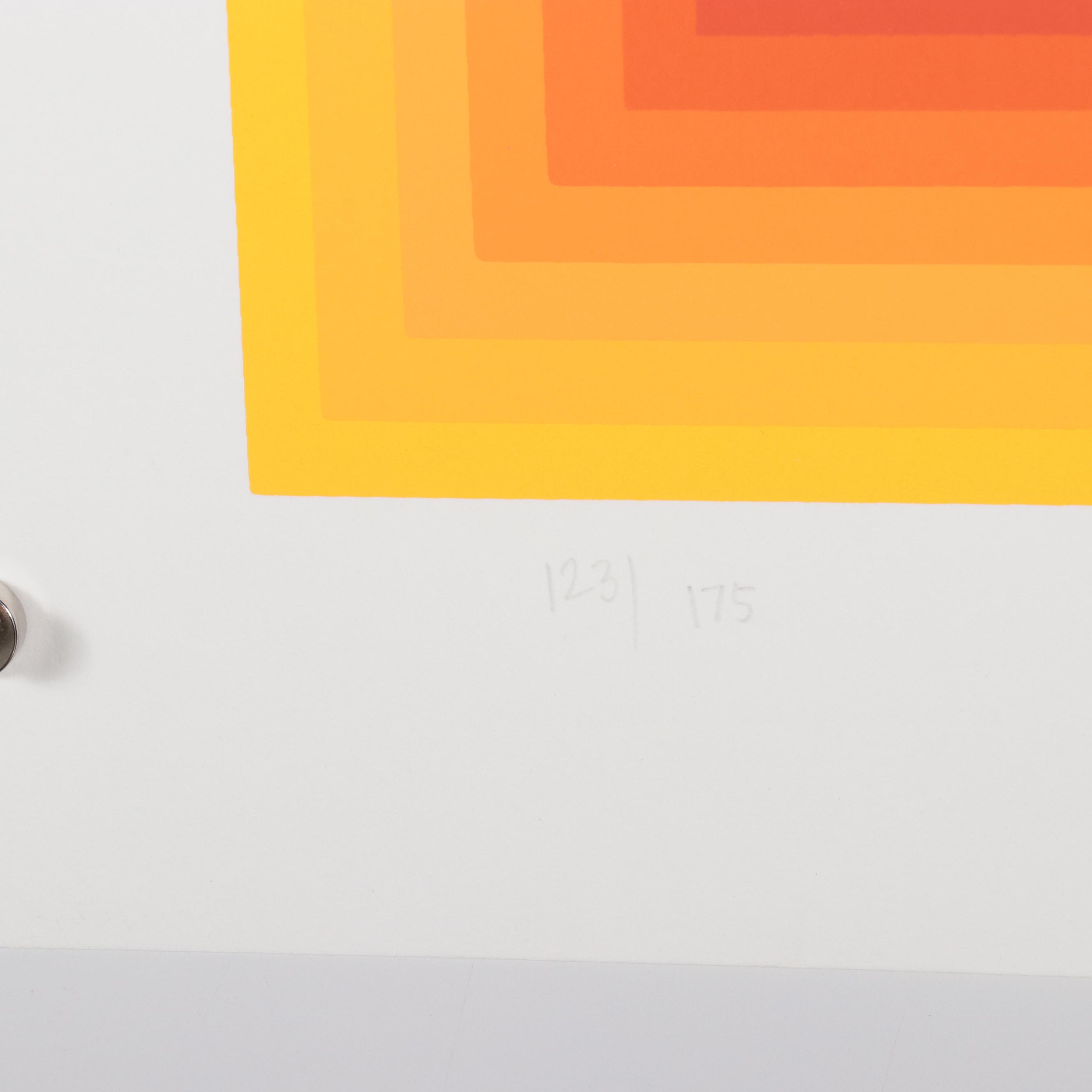 Jurgen Peters Op Art Serigraph "Lightning," 1978