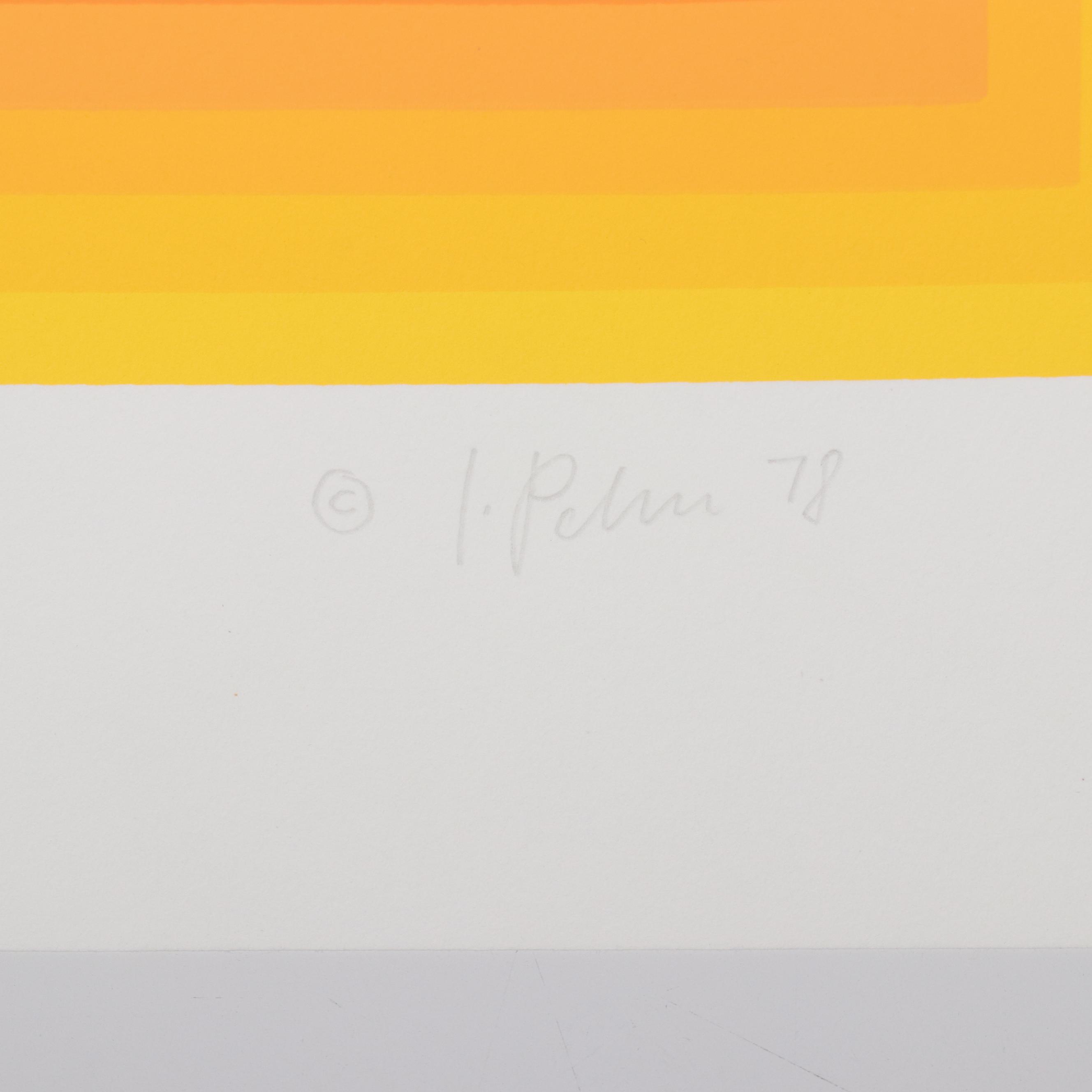 Jurgen Peters Op Art Serigraph "Lightning," 1978