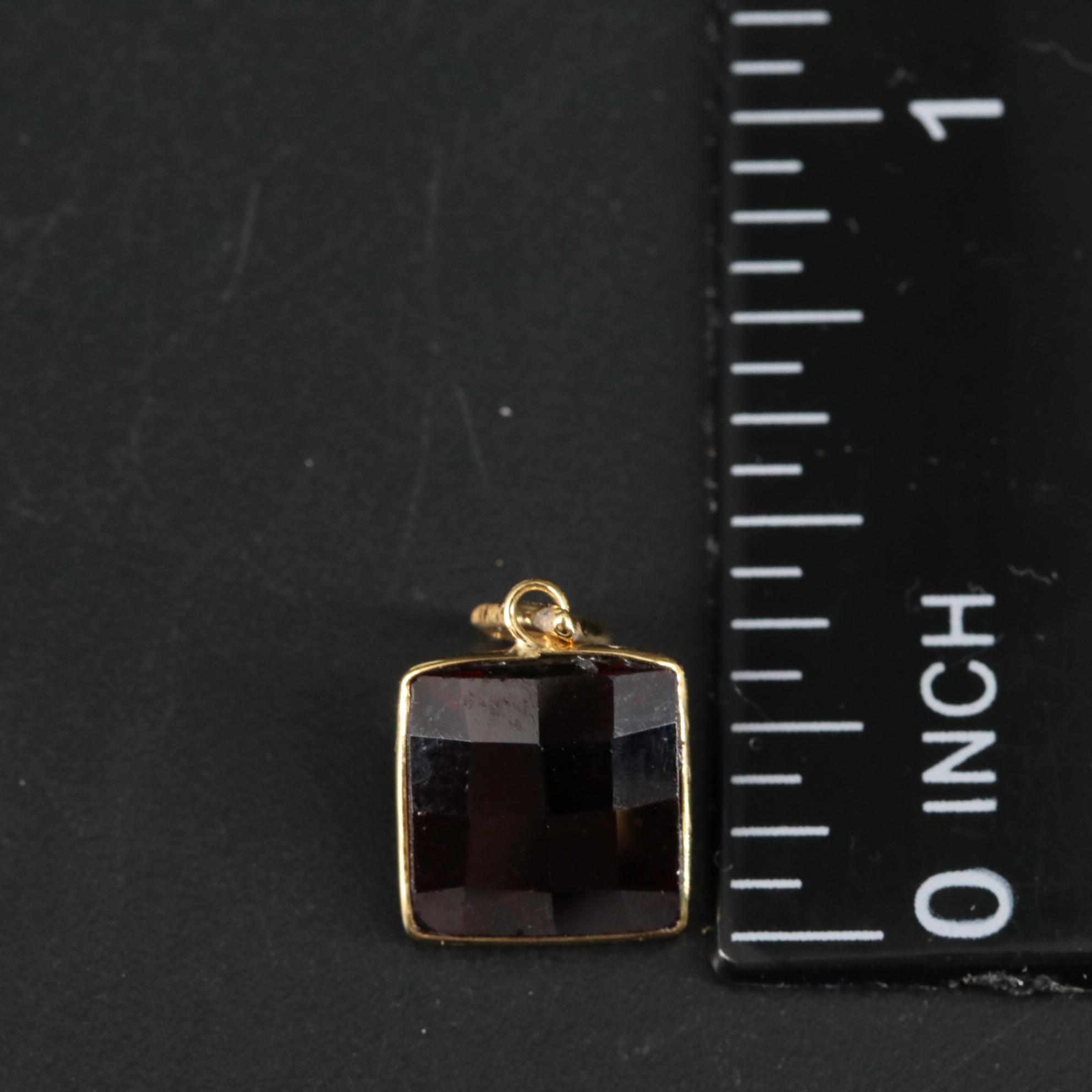 14K Garnet Pendant