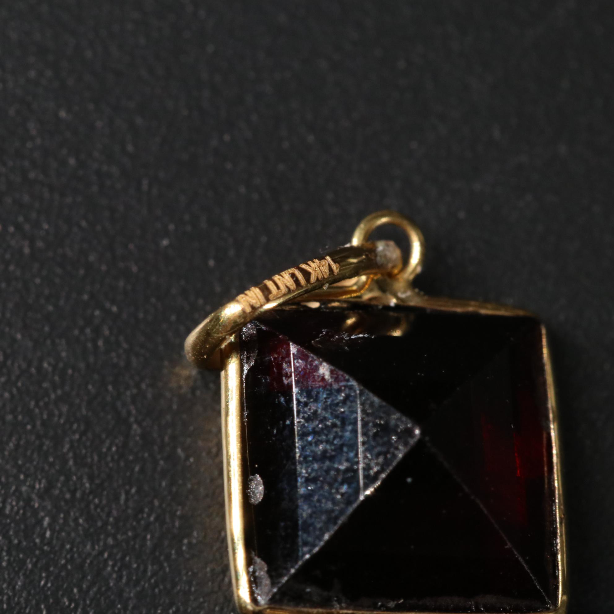 14K Garnet Pendant