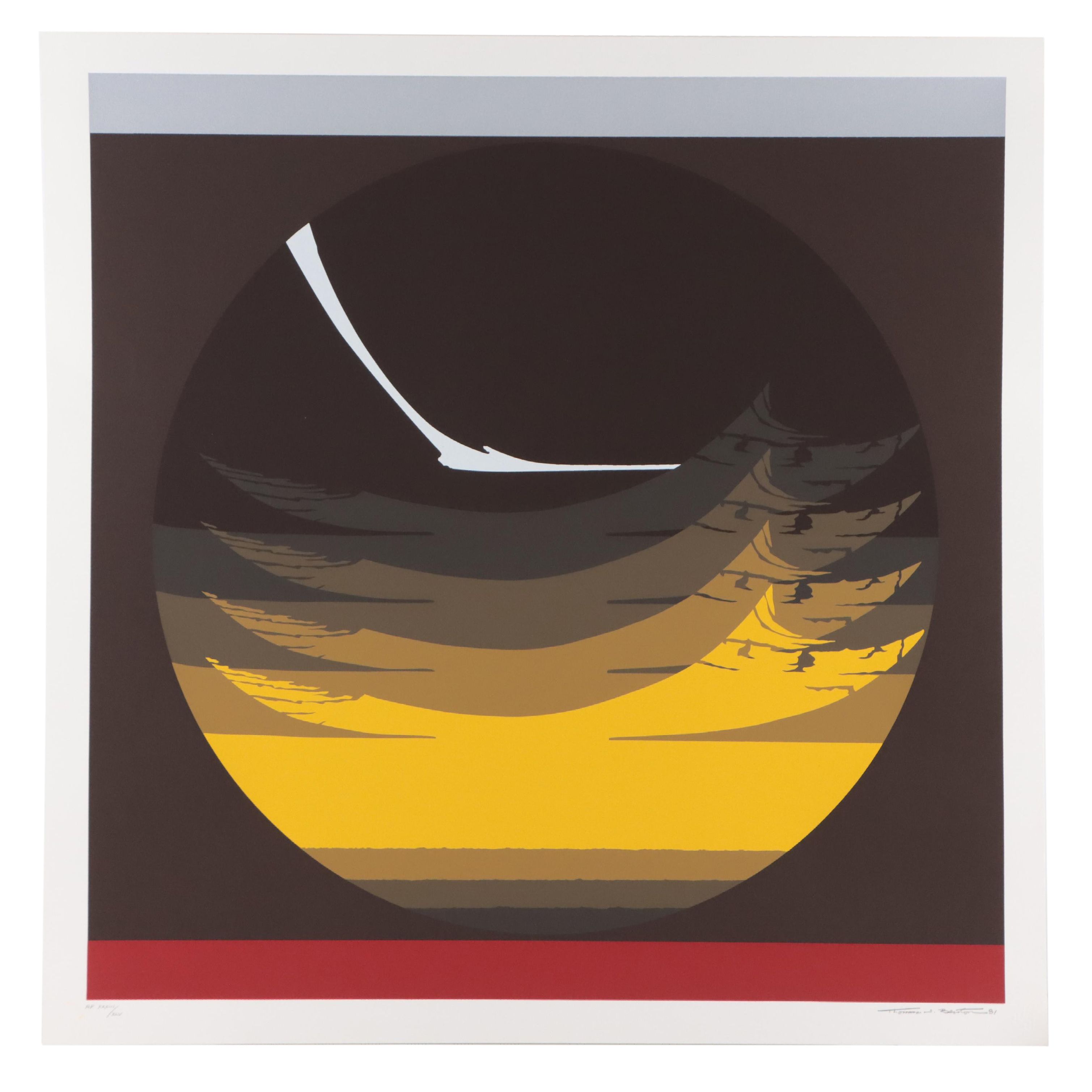 Thomas Whelan Benton Serigraph "Gate Series - Yellow," 1981