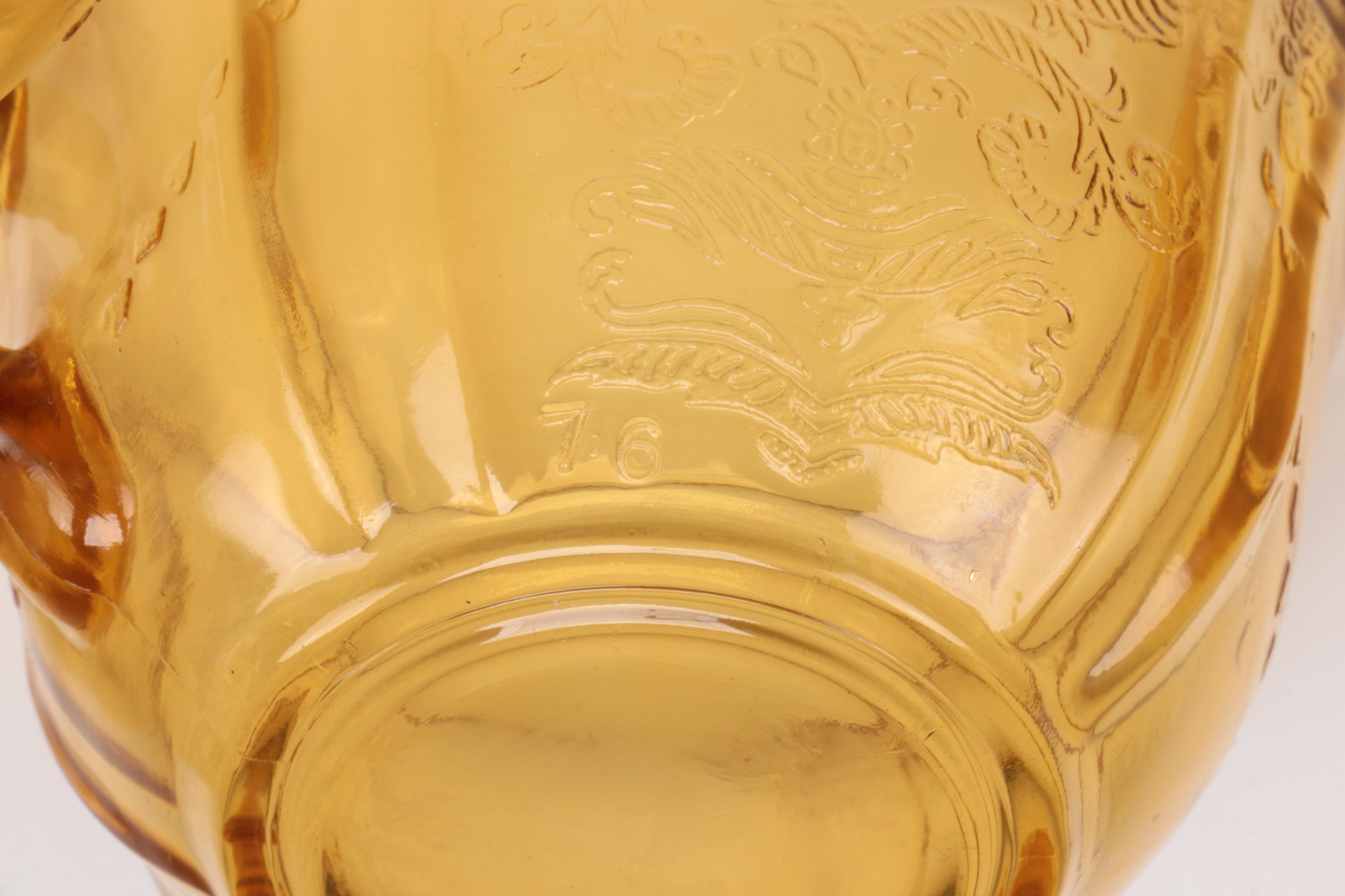 Federal Glass "Recollection" Amber Glass Tableware