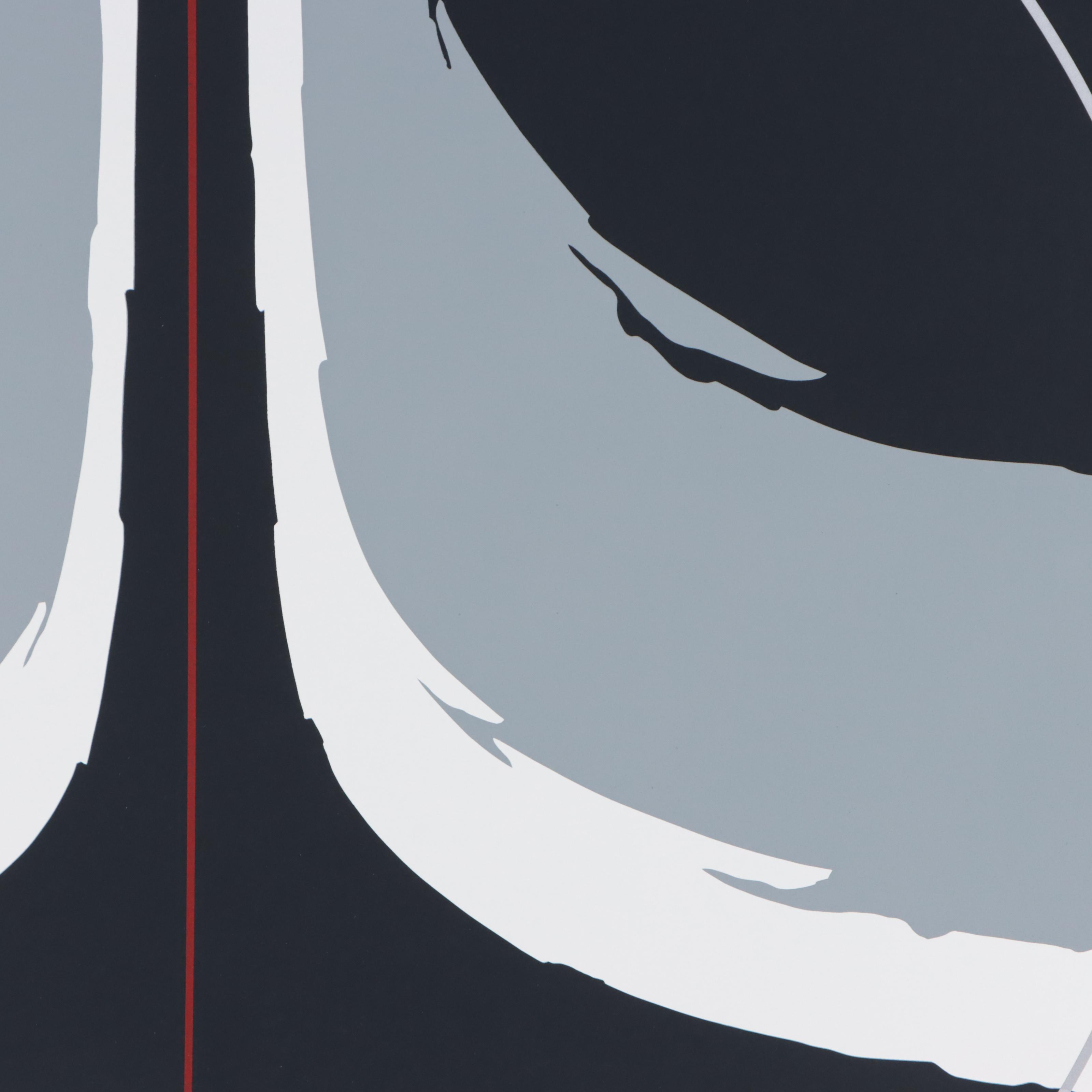 Thomas Whelan Benton Serigraph "Earthline Red," 1981