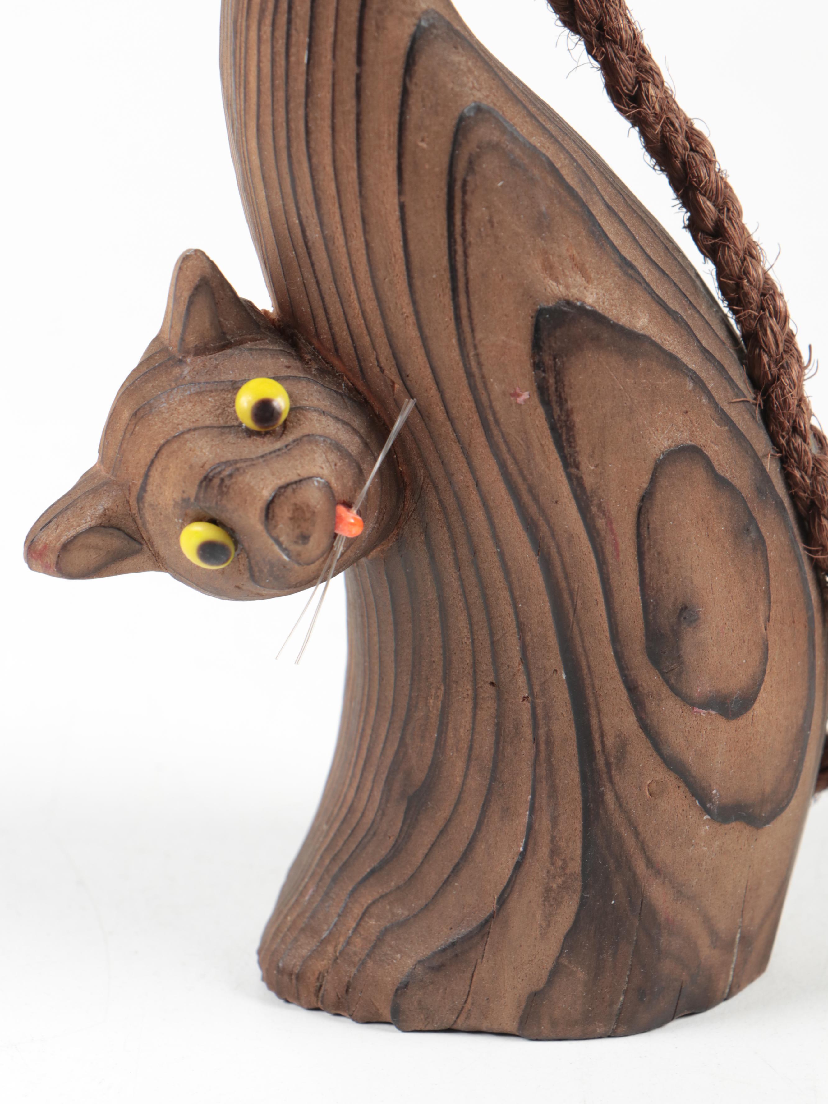 Hand-Carved Eagle Wall Hanging, Wony Mod Cats,  Resin and Wood Figurines