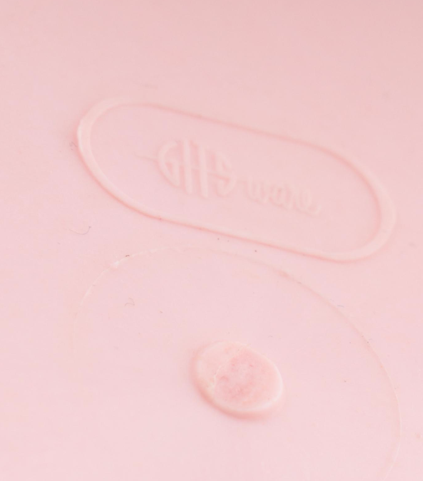 GHS Ware Pink Vinyl Ice Bucket with Silver Plate Tongs, Mid to Late 20th Century