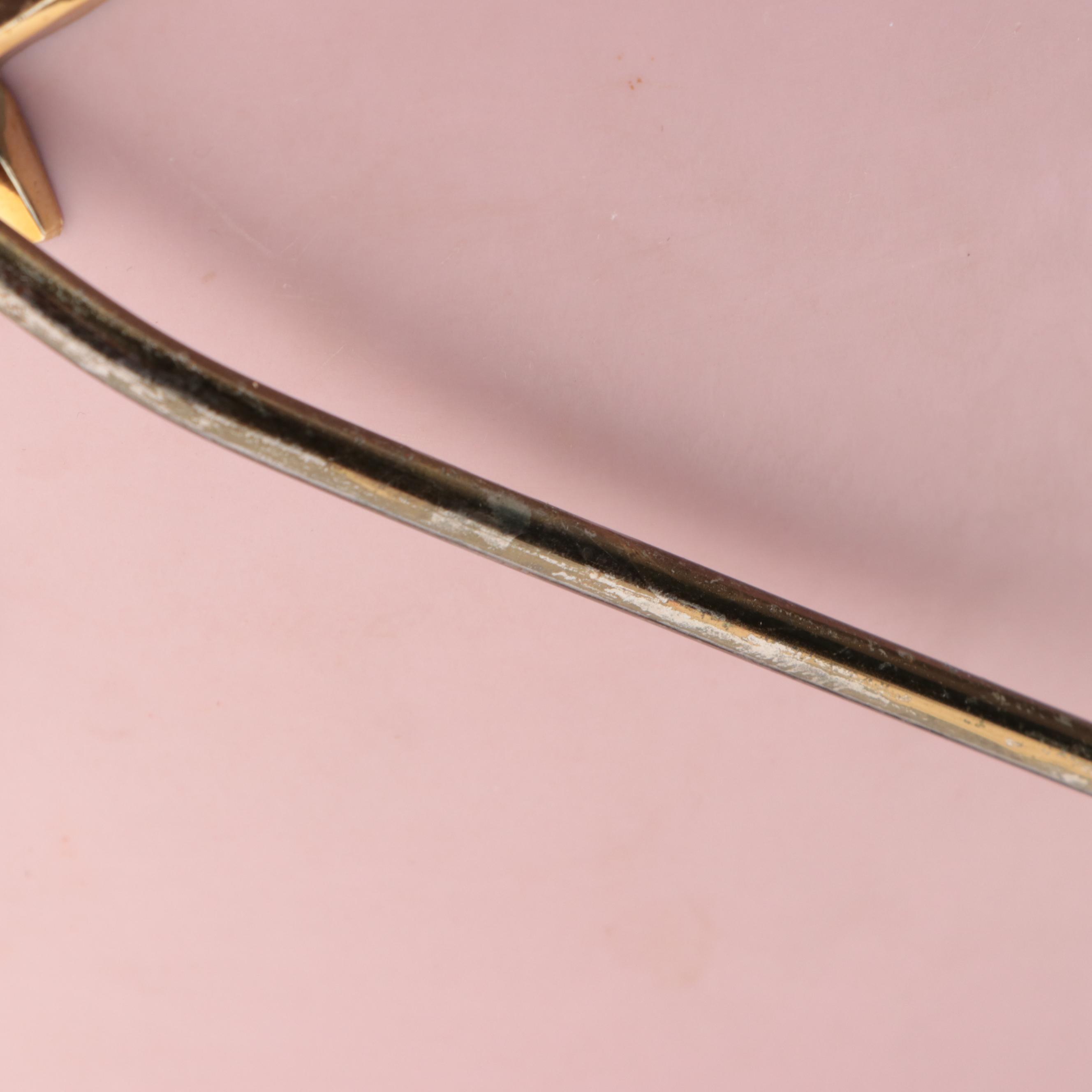 GHS Ware Pink Vinyl Ice Bucket with Silver Plate Tongs, Mid to Late 20th Century