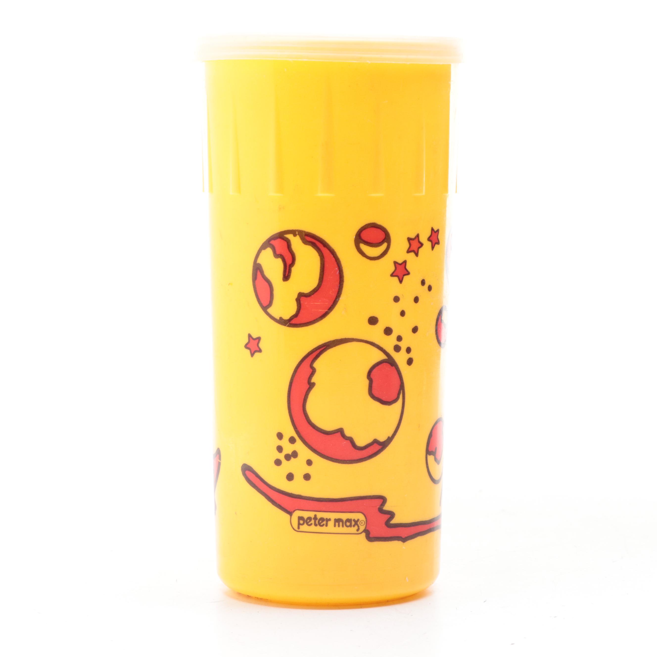 Peter Max Enterprises Inc. 1972 Plastic Cup with Lid