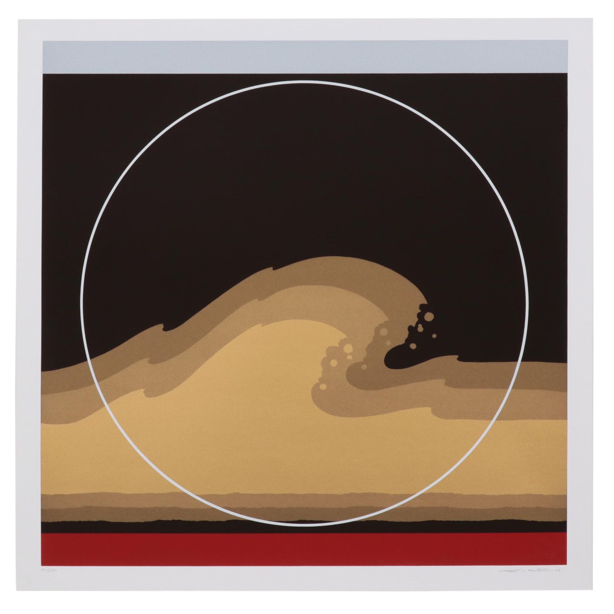 Thomas Whelan Benton Serigraph "Golden Waves," 1979