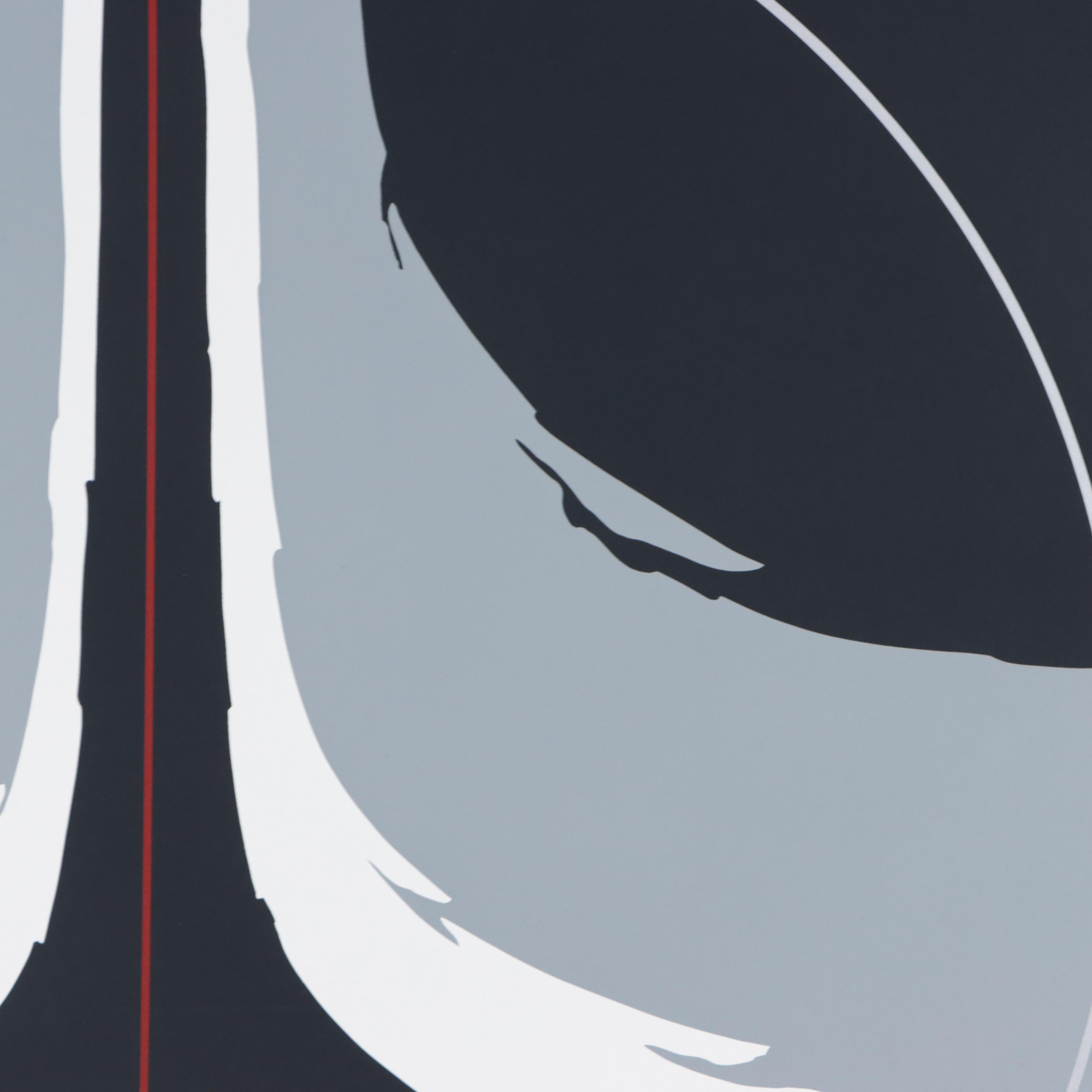 Thomas Whelan Benton Serigraph "Earthline Red," 1981