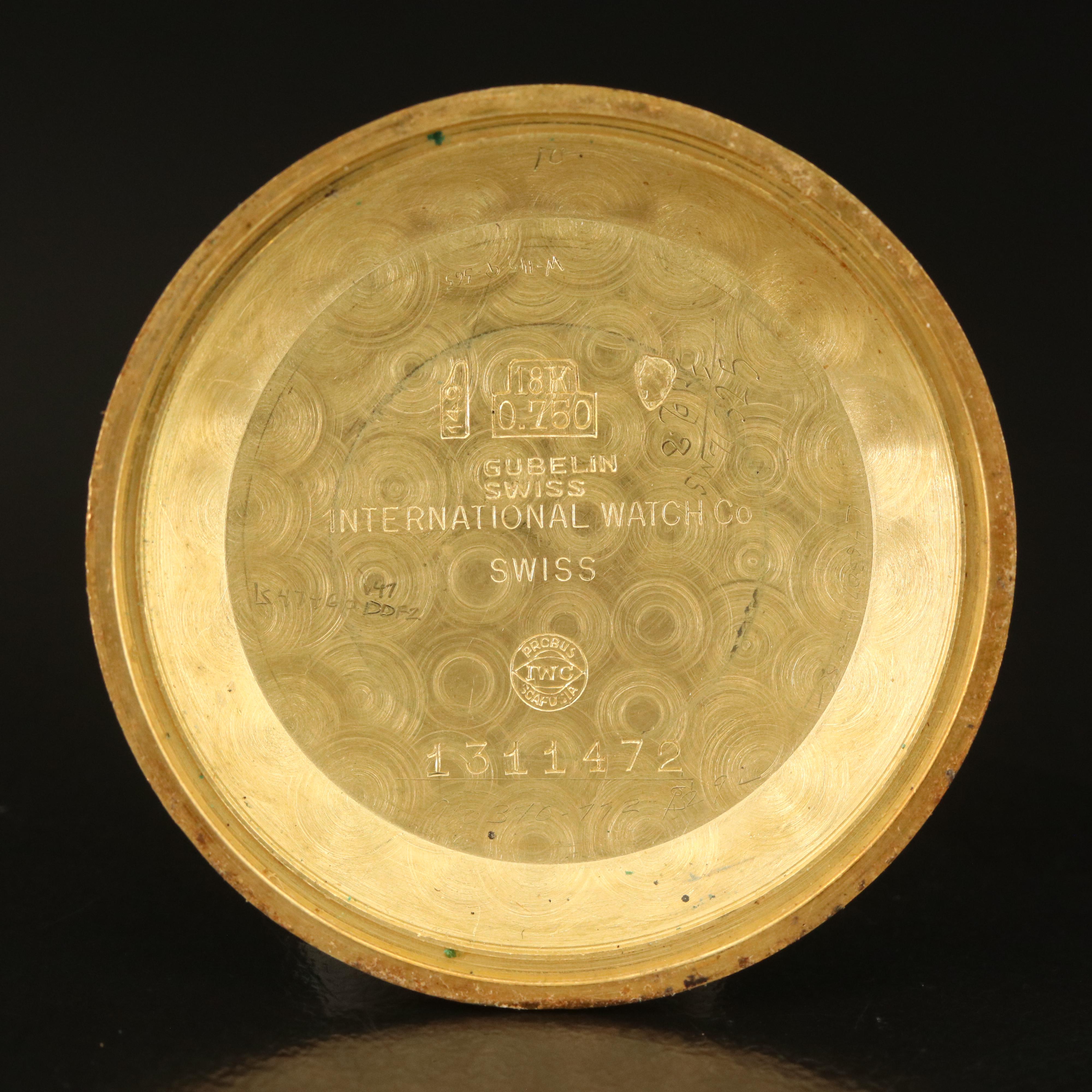 International Watch Co. Schaffhausen Gubelin 18K Watch