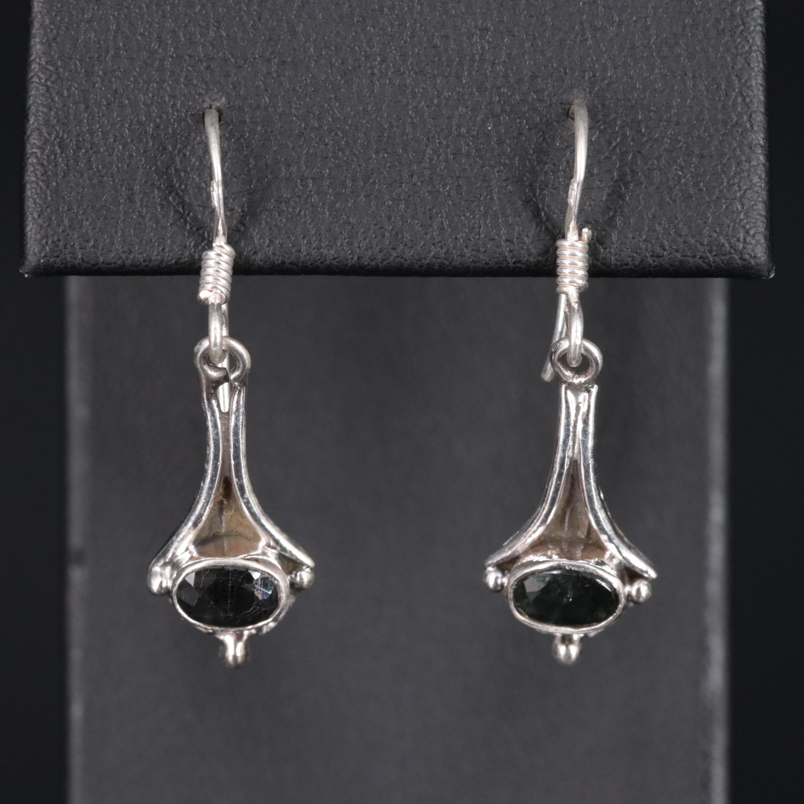 Sterling Silver Sapphire Earrings