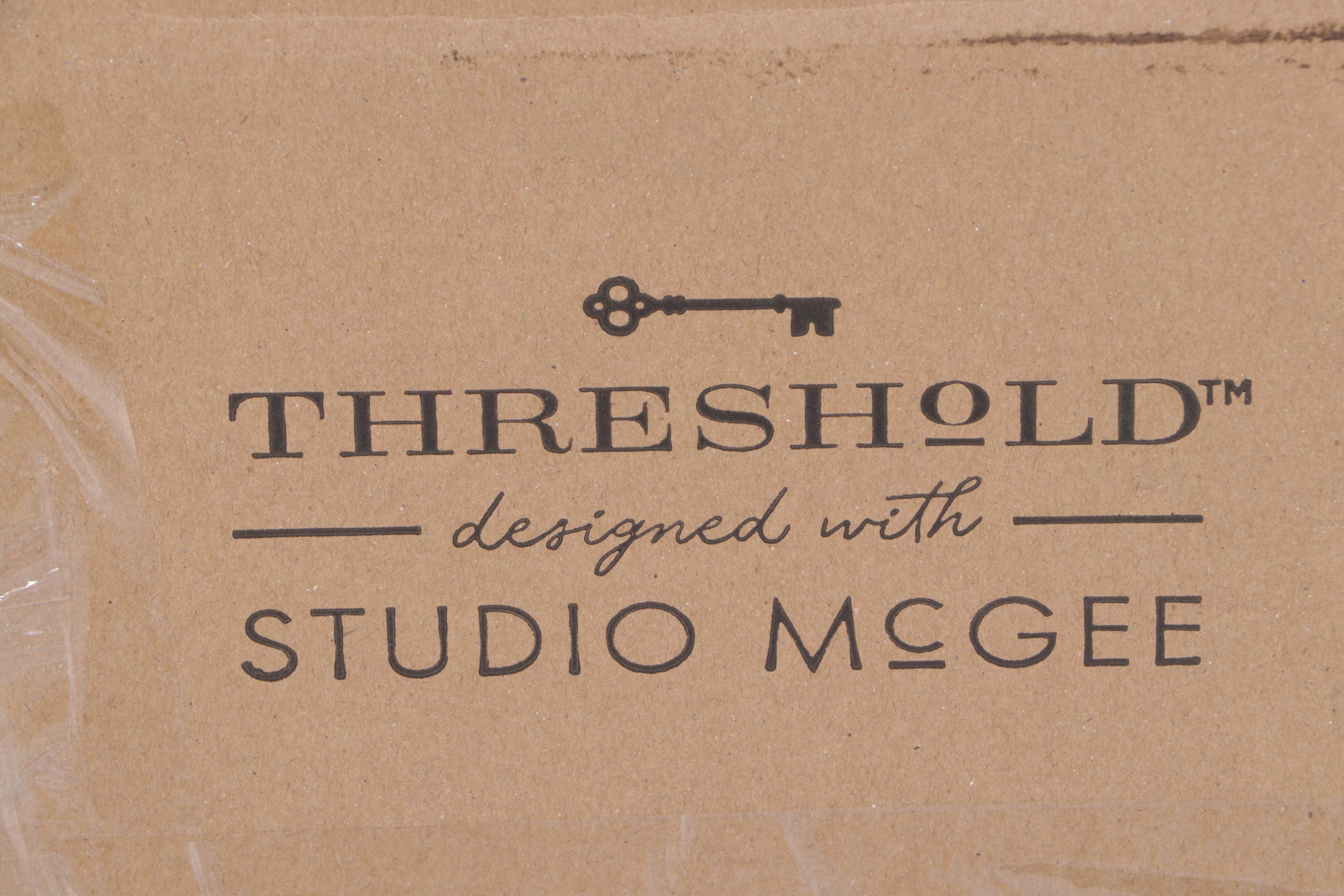 Threshold Rounded Wood Console Table