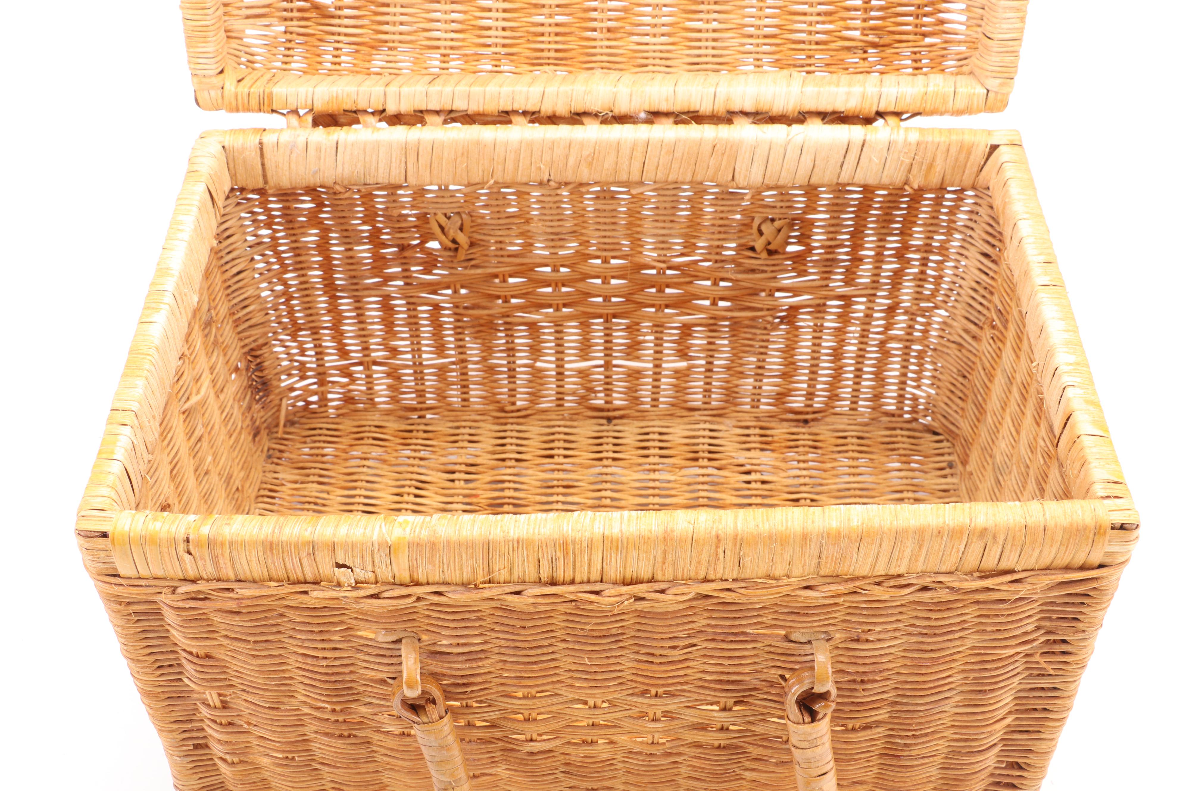 Basketville Oak Woven Basket, More Wicker Baskets and Sewing Supplies