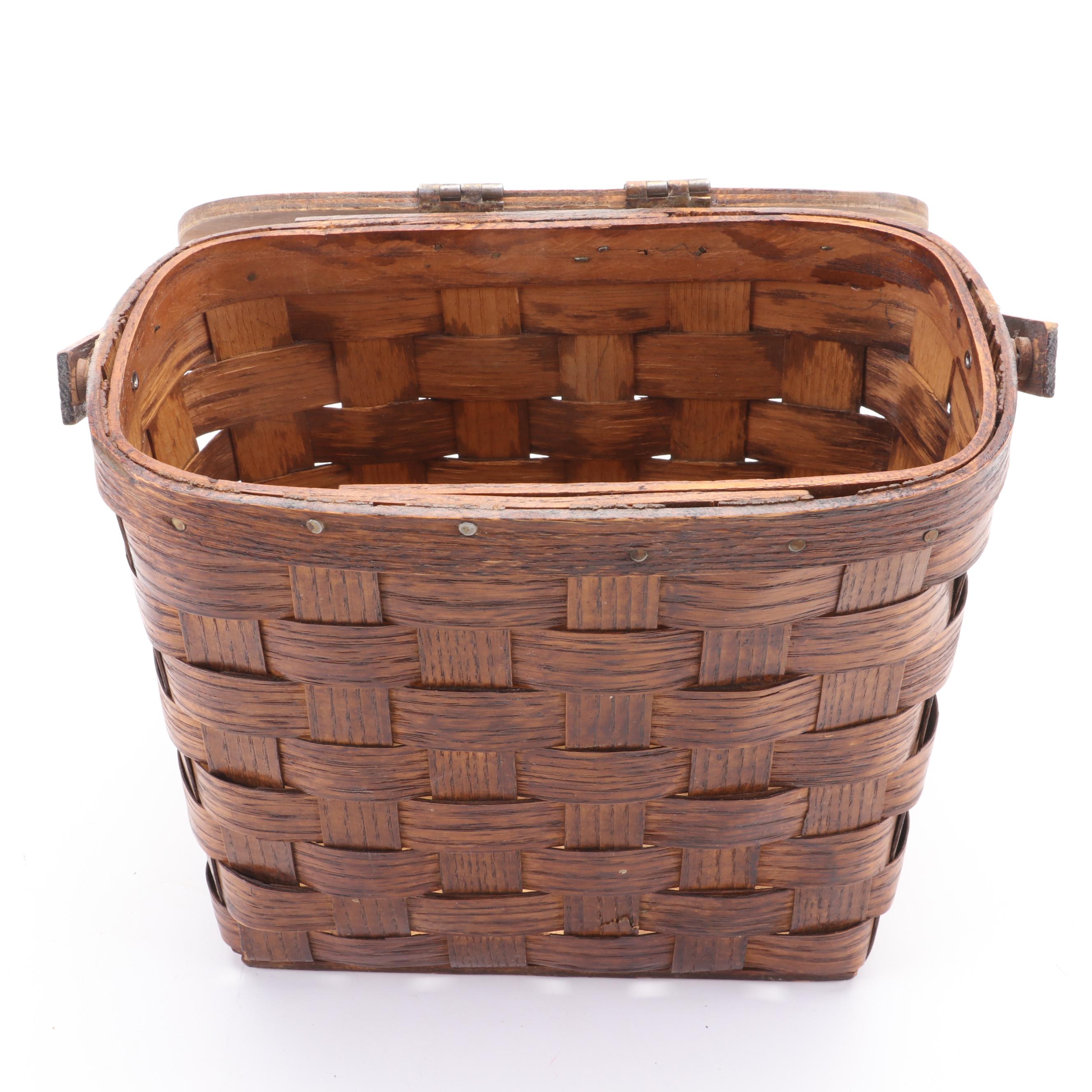Basketville Oak Woven Basket, More Wicker Baskets and Sewing Supplies