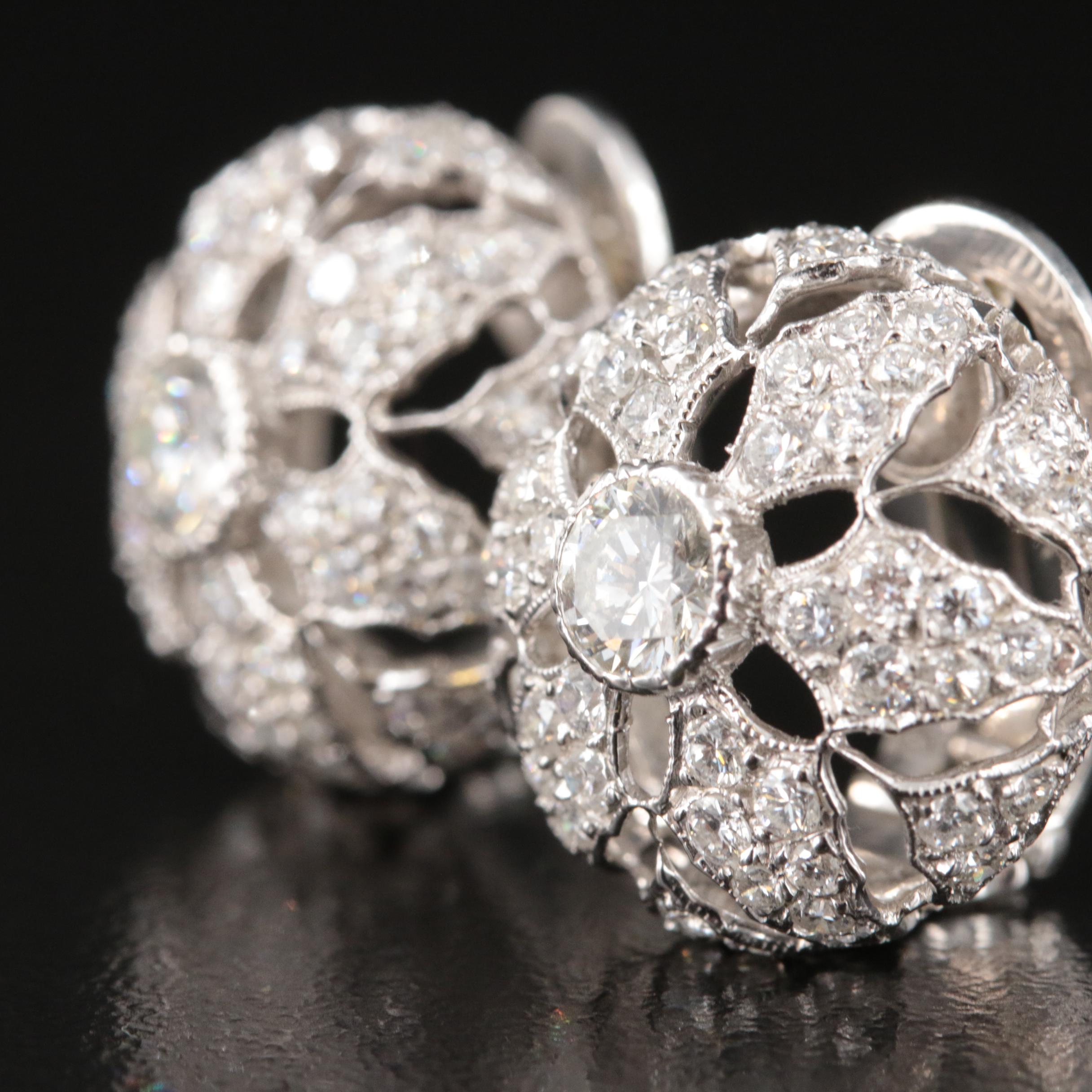 Buccellati 18K 2.41 CTW Diamond Earrings