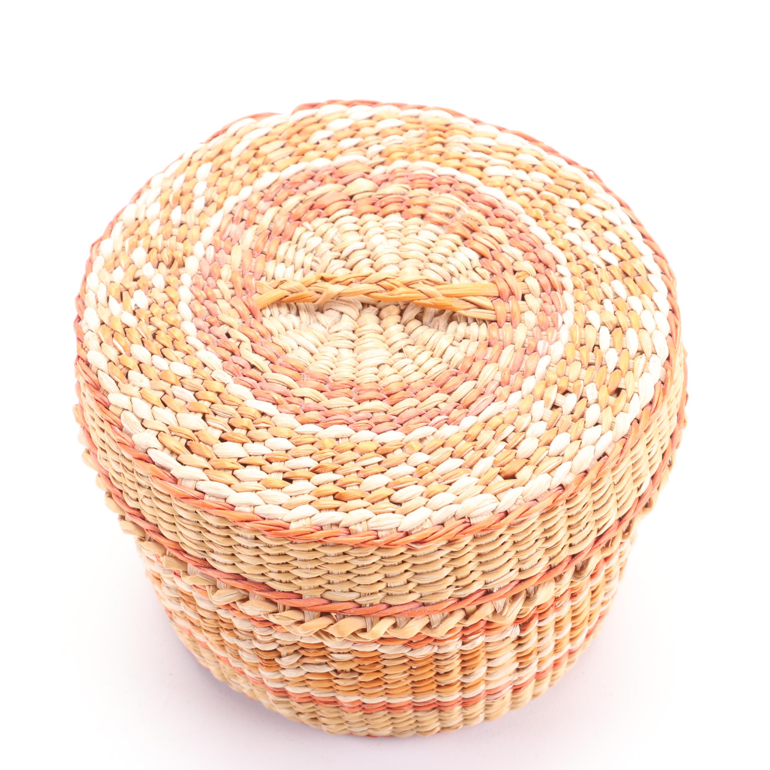 Basketville Oak Woven Basket, More Wicker Baskets and Sewing Supplies